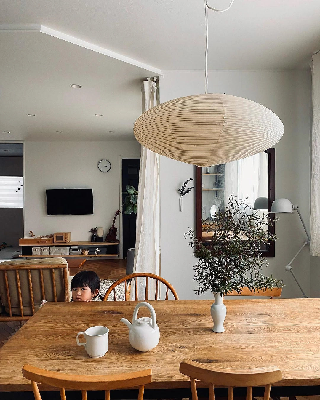 Lustra Pendant Lamp Paper for Living Room-Neutral Decor