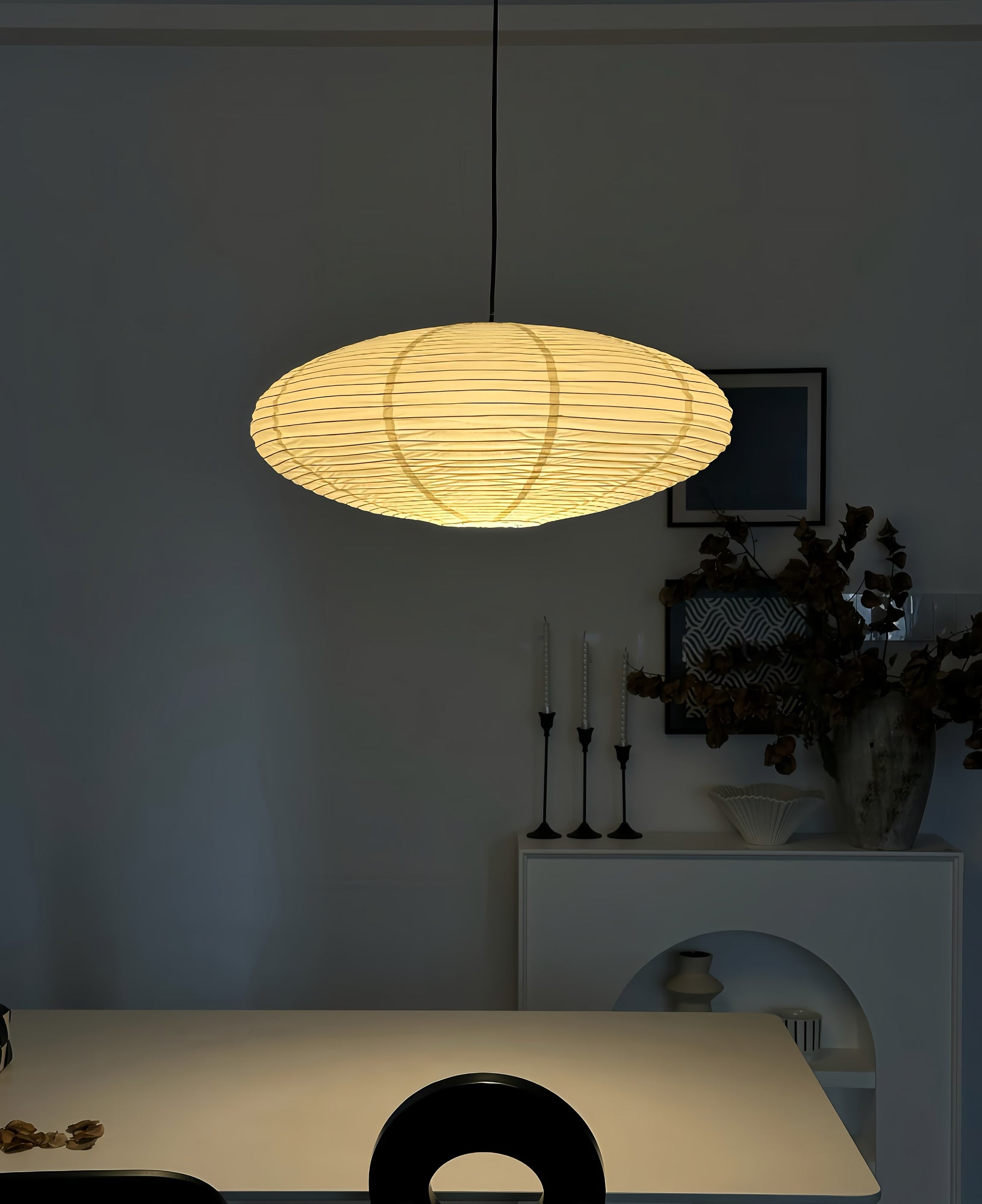 Lustra Pendant Lamp Paper for Living Room-Neutral Decor
