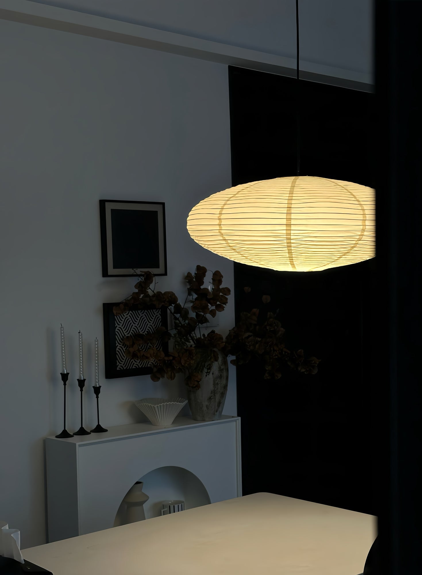 Lustra Pendant Lamp Paper for Living Room-Neutral Decor