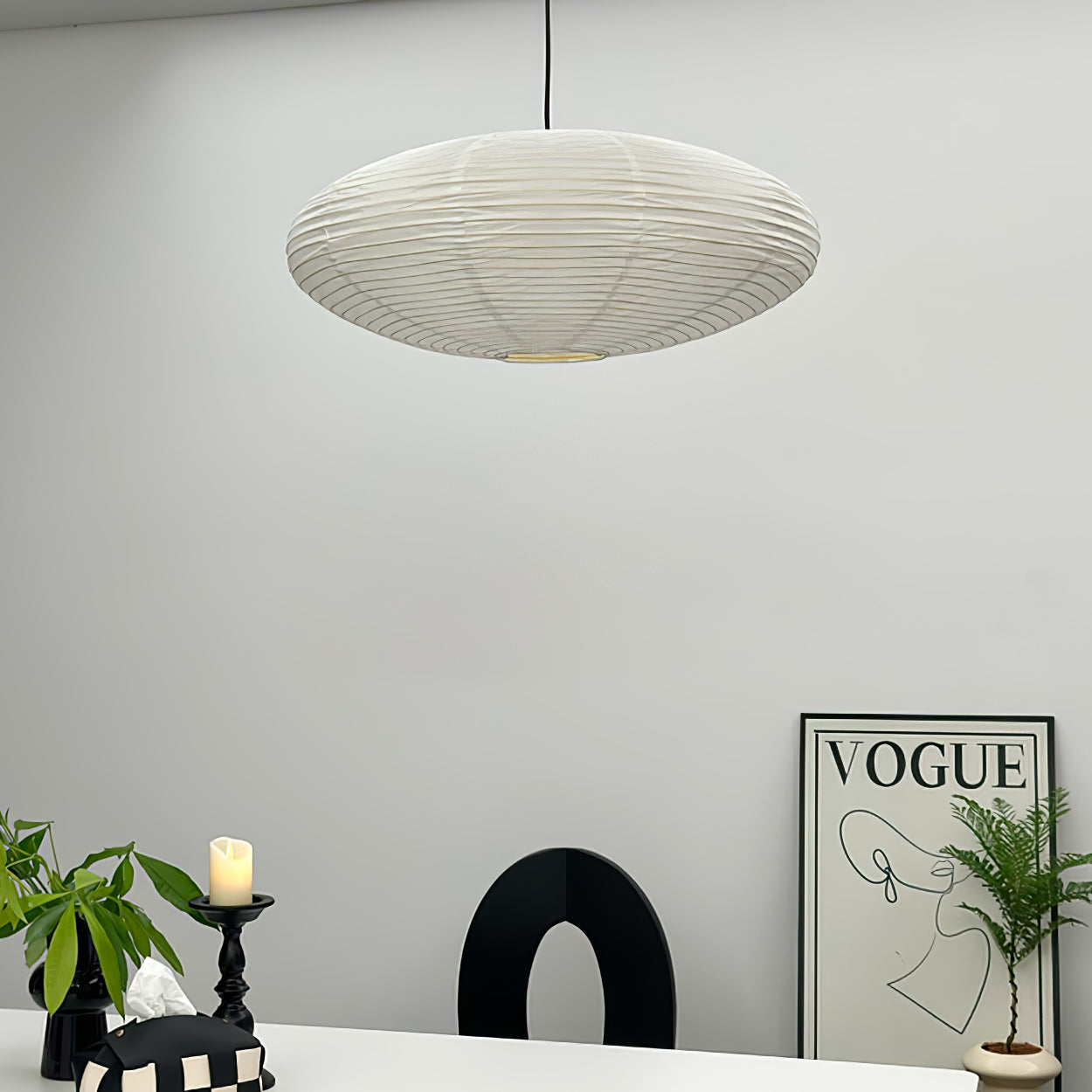 Lustra Pendant Lamp Paper for Living Room-Neutral Decor