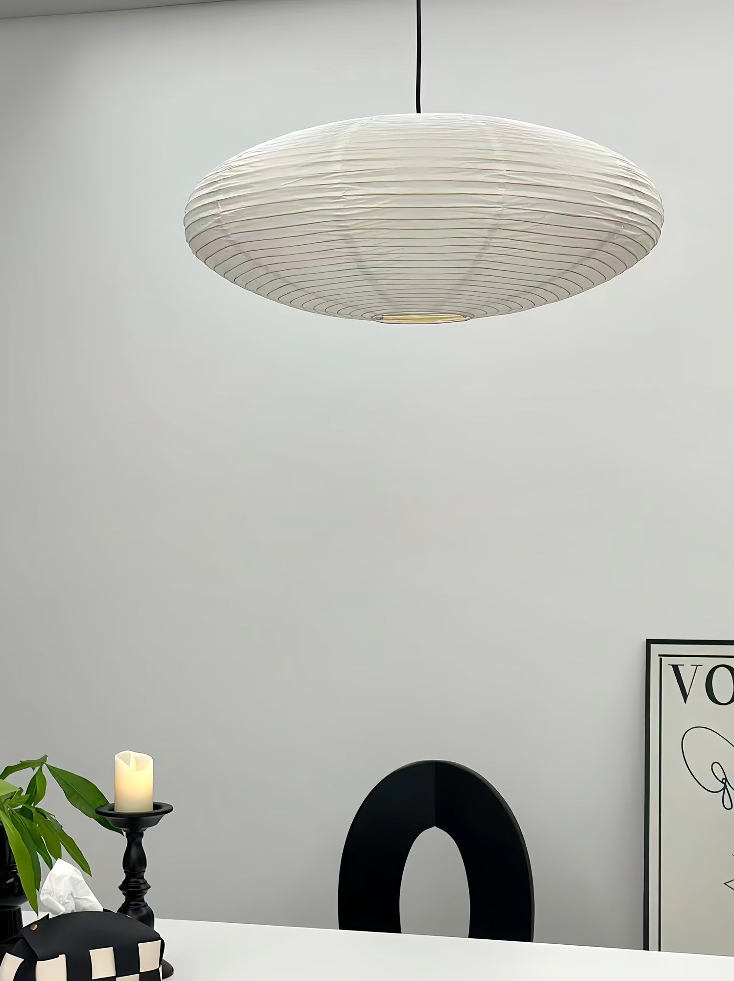 Lustra Pendant Lamp Paper for Living Room-Neutral Decor