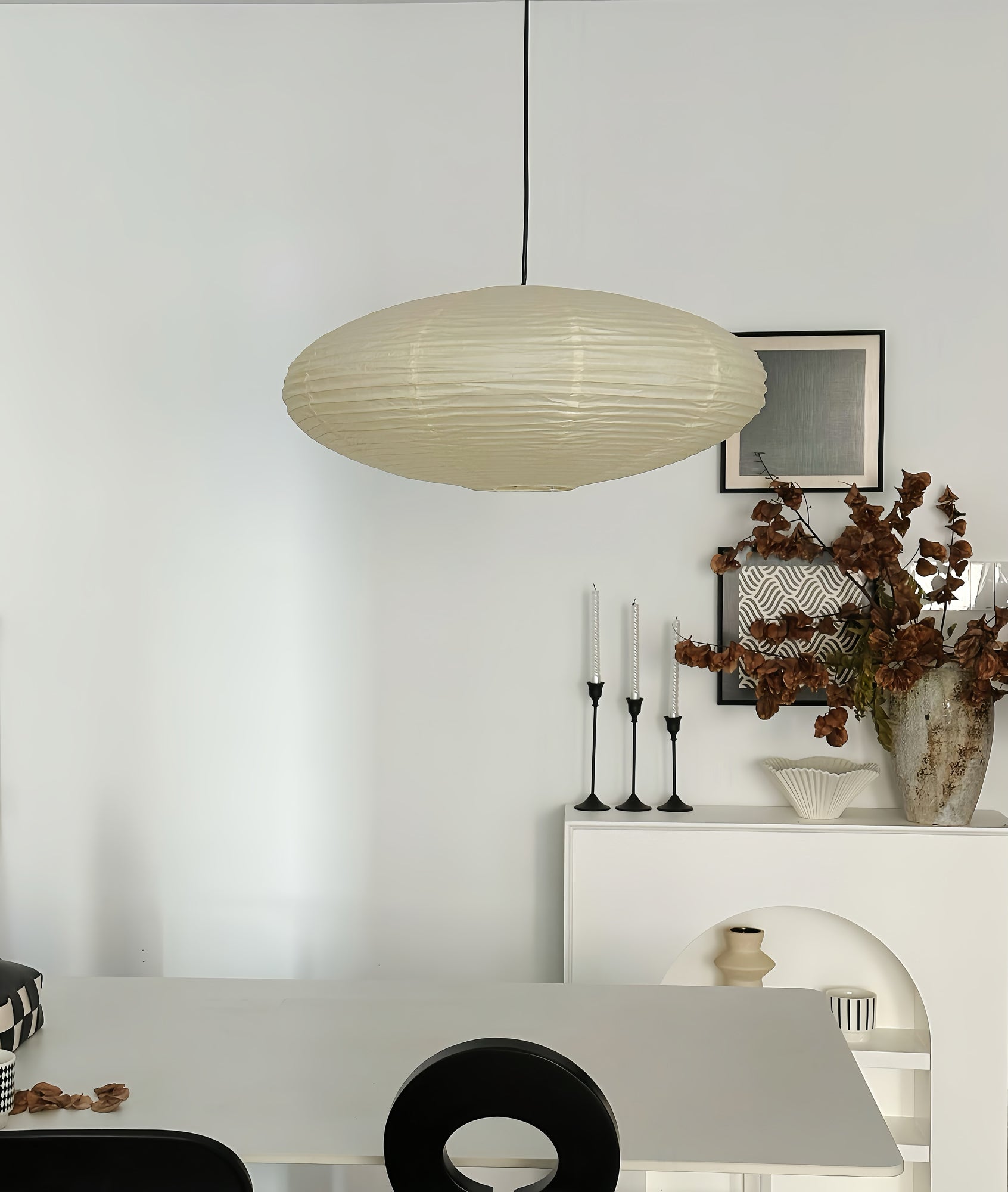 Lustra Pendant Lamp Paper for Living Room-Neutral Decor