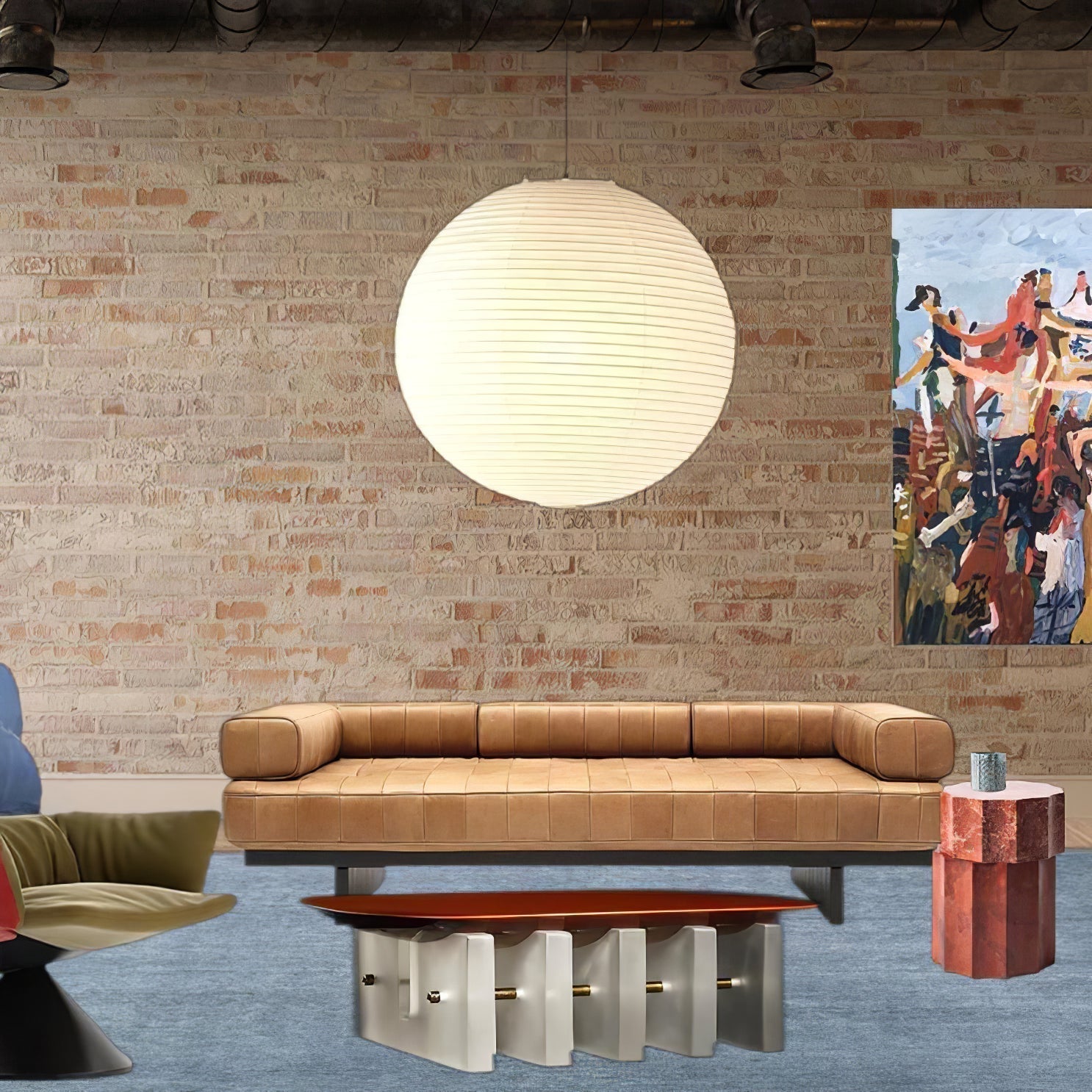 Lustra Pendant Lamp Paper for Living Room-Neutral Decor