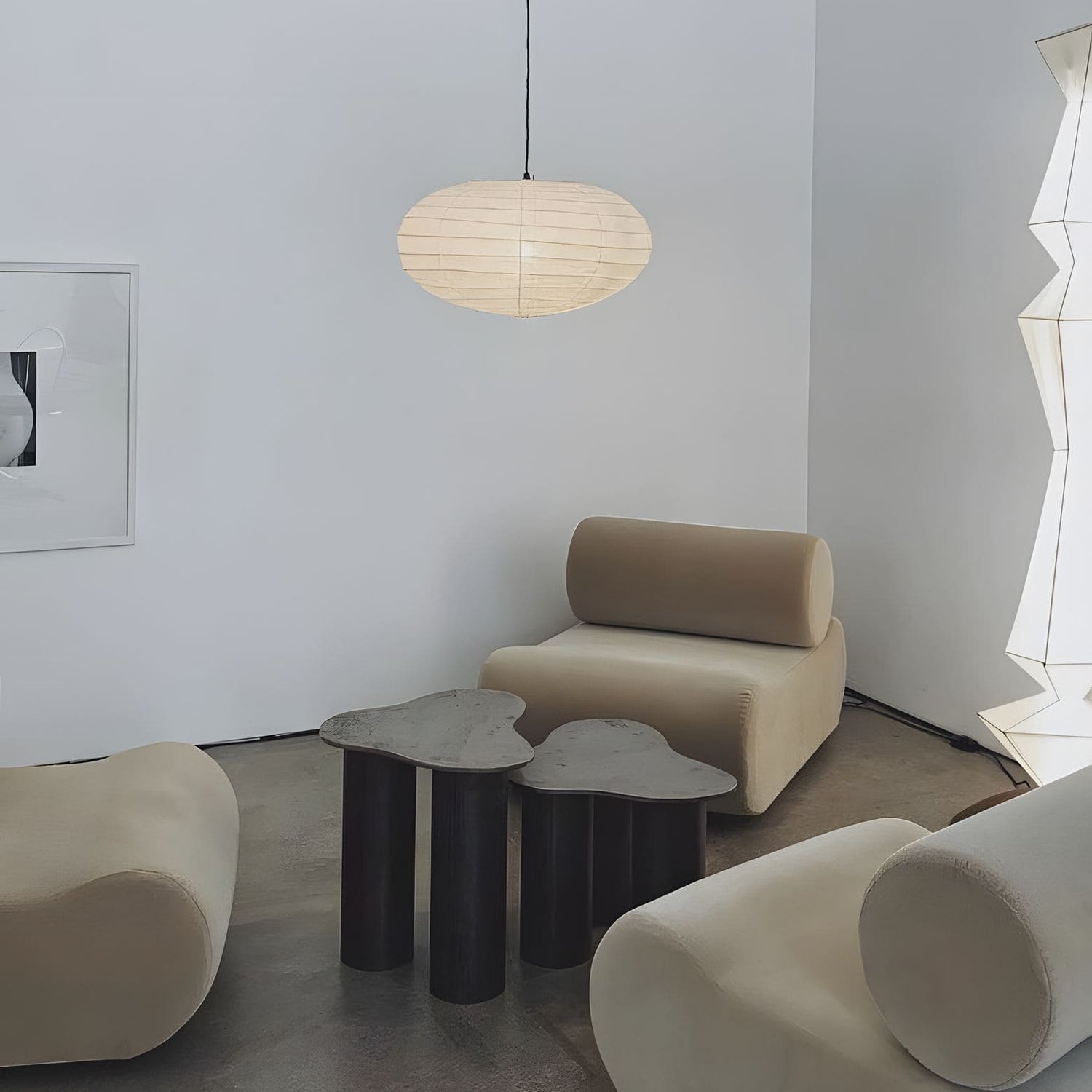 Lumaem Paper Traditional Pendant Lamp-Neutral Decor