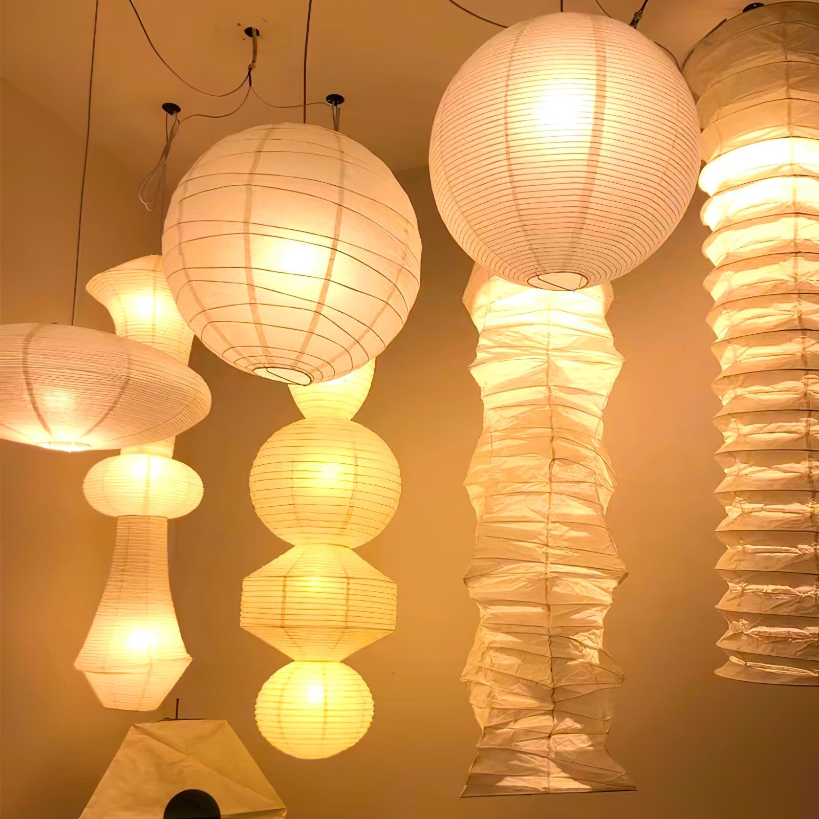 Lustra Pendant Lamp Paper for Living Room-Neutral Decor