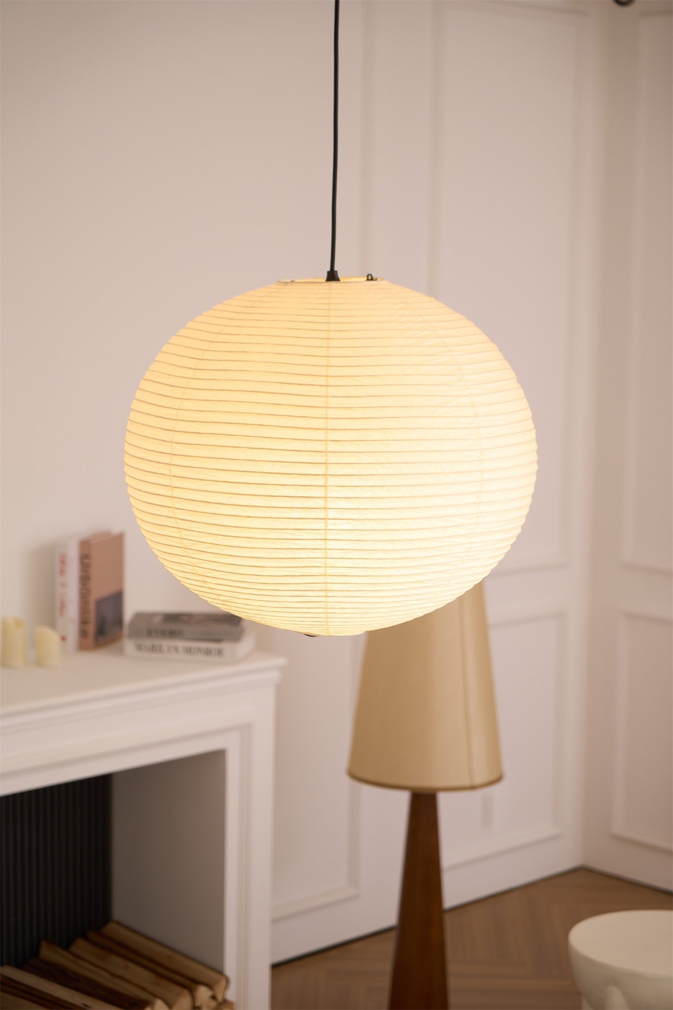 Lustra Pendant Lamp Paper for Living Room-Neutral Decor