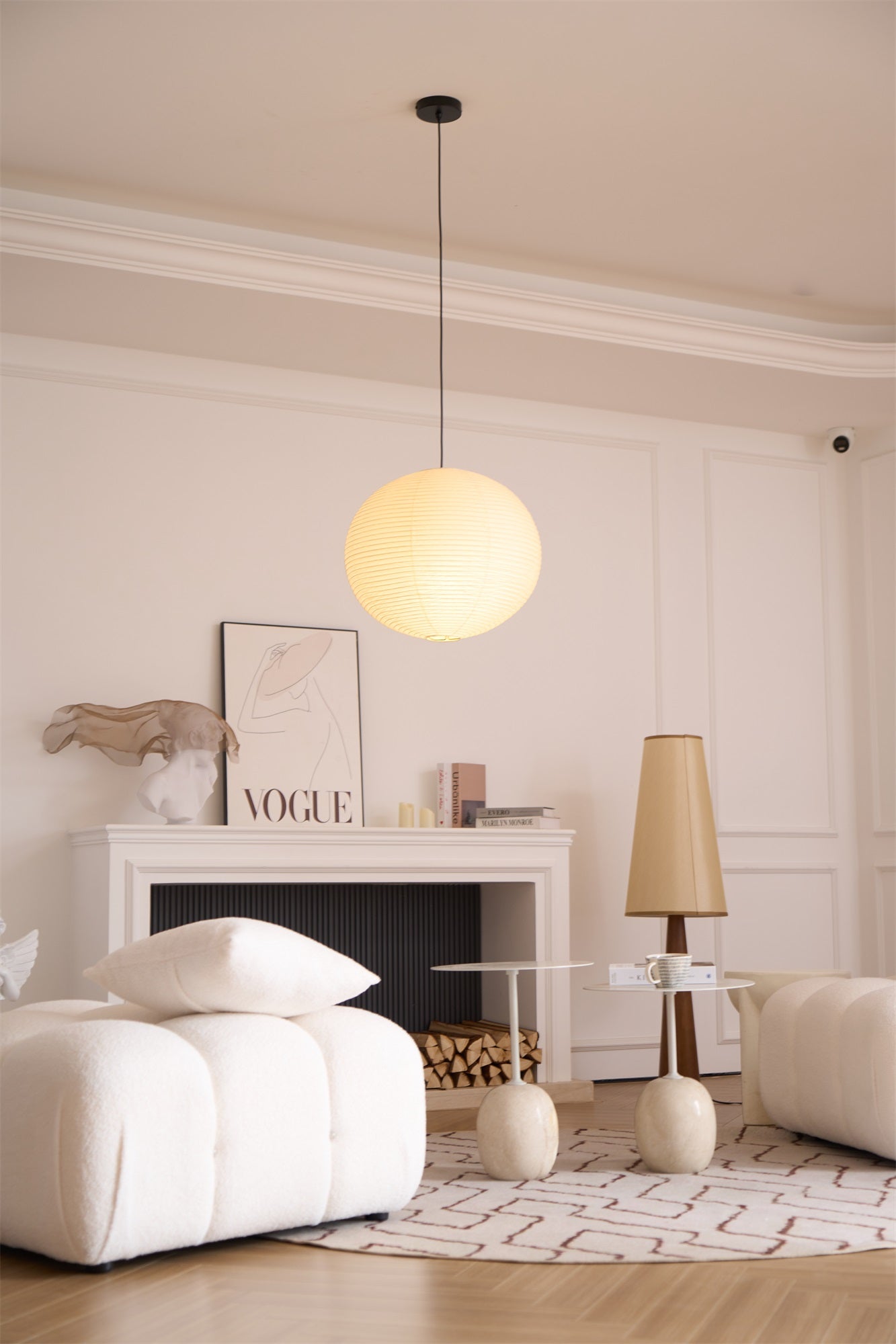Lustra Pendant Lamp Paper for Living Room-Neutral Decor