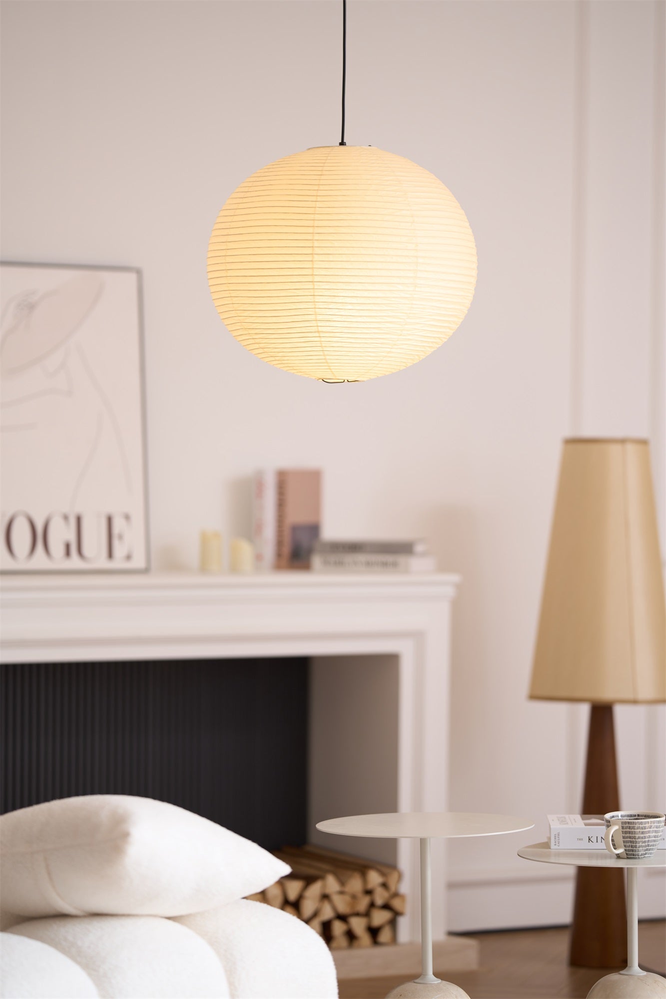 Lustra Pendant Lamp Paper for Living Room-Neutral Decor