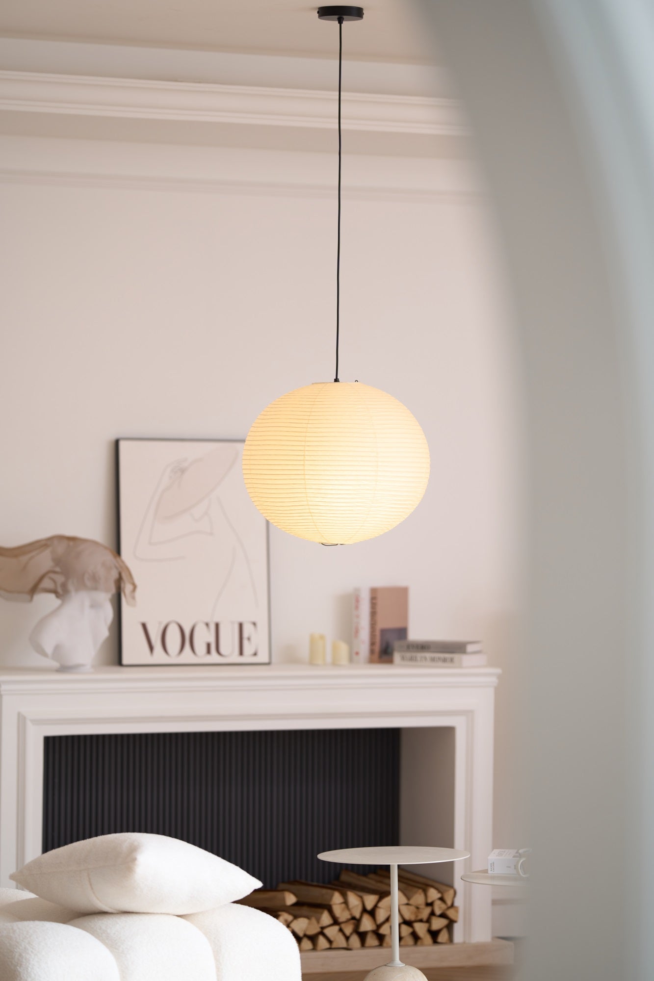 Lustra Pendant Lamp Paper for Living Room-Neutral Decor