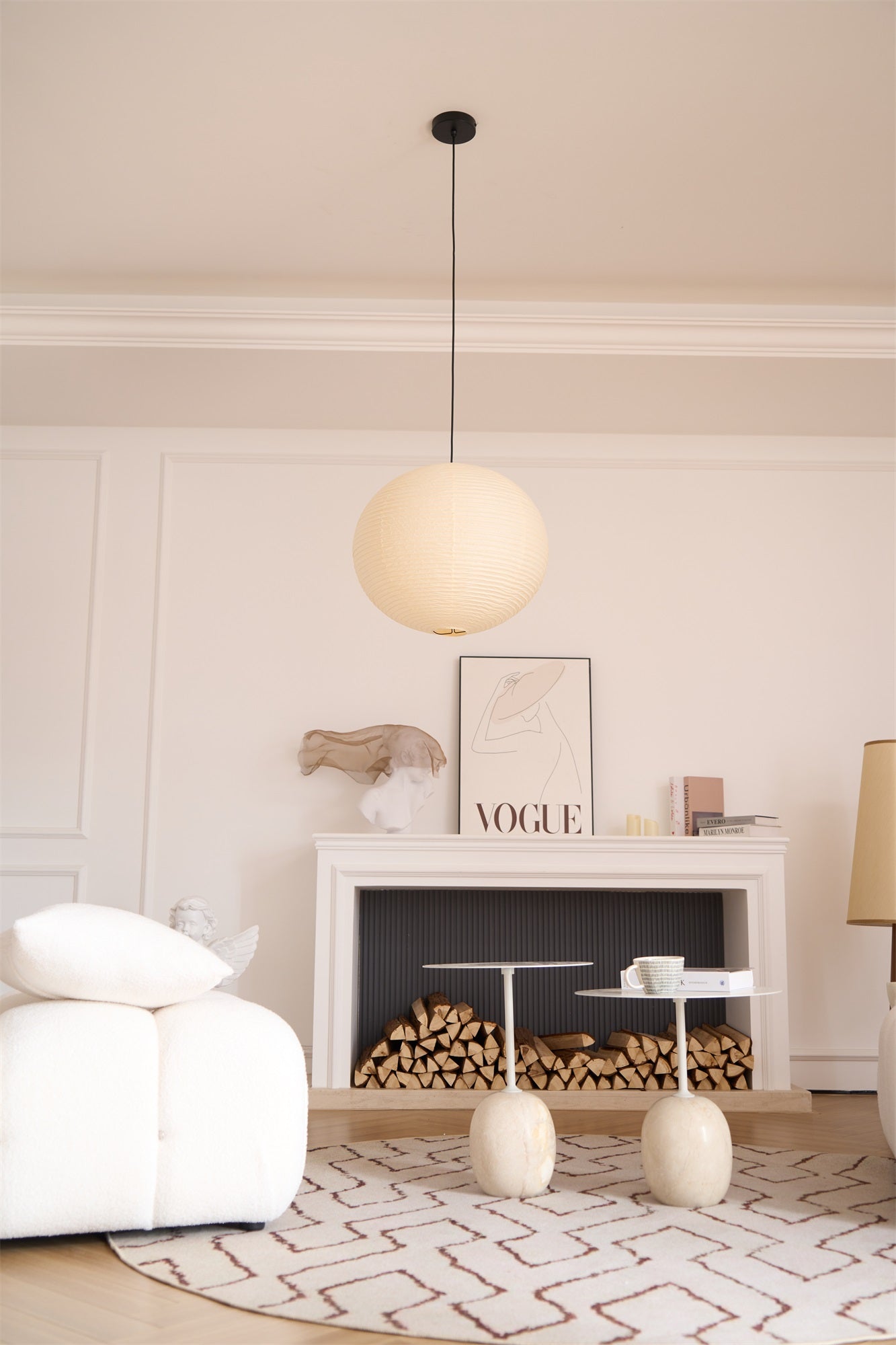 Lustra Pendant Lamp Paper for Living Room-Neutral Decor