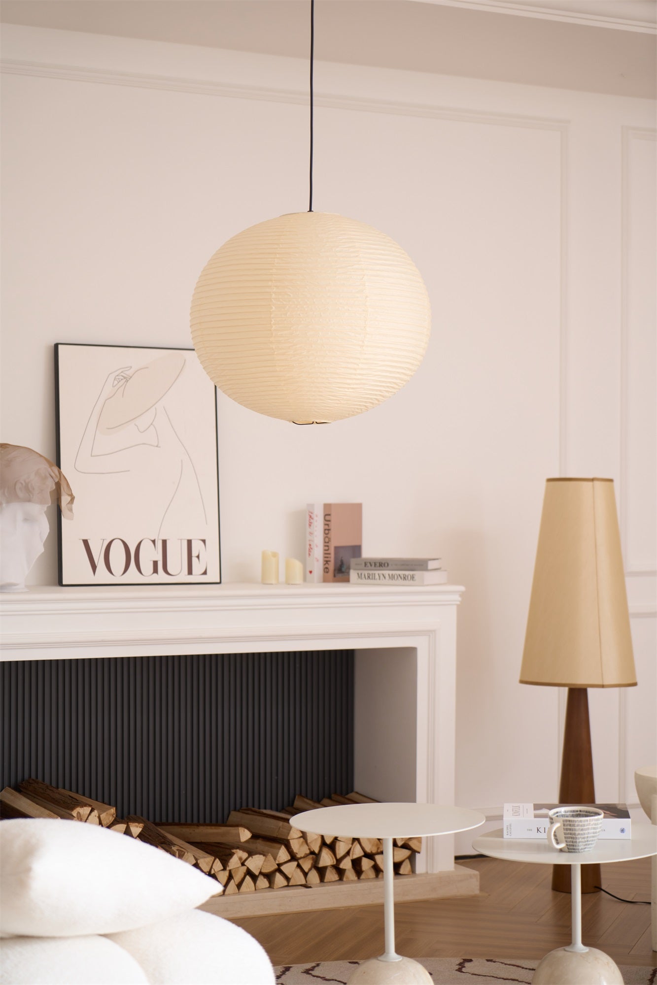 Lustra Pendant Lamp Paper for Living Room-Neutral Decor