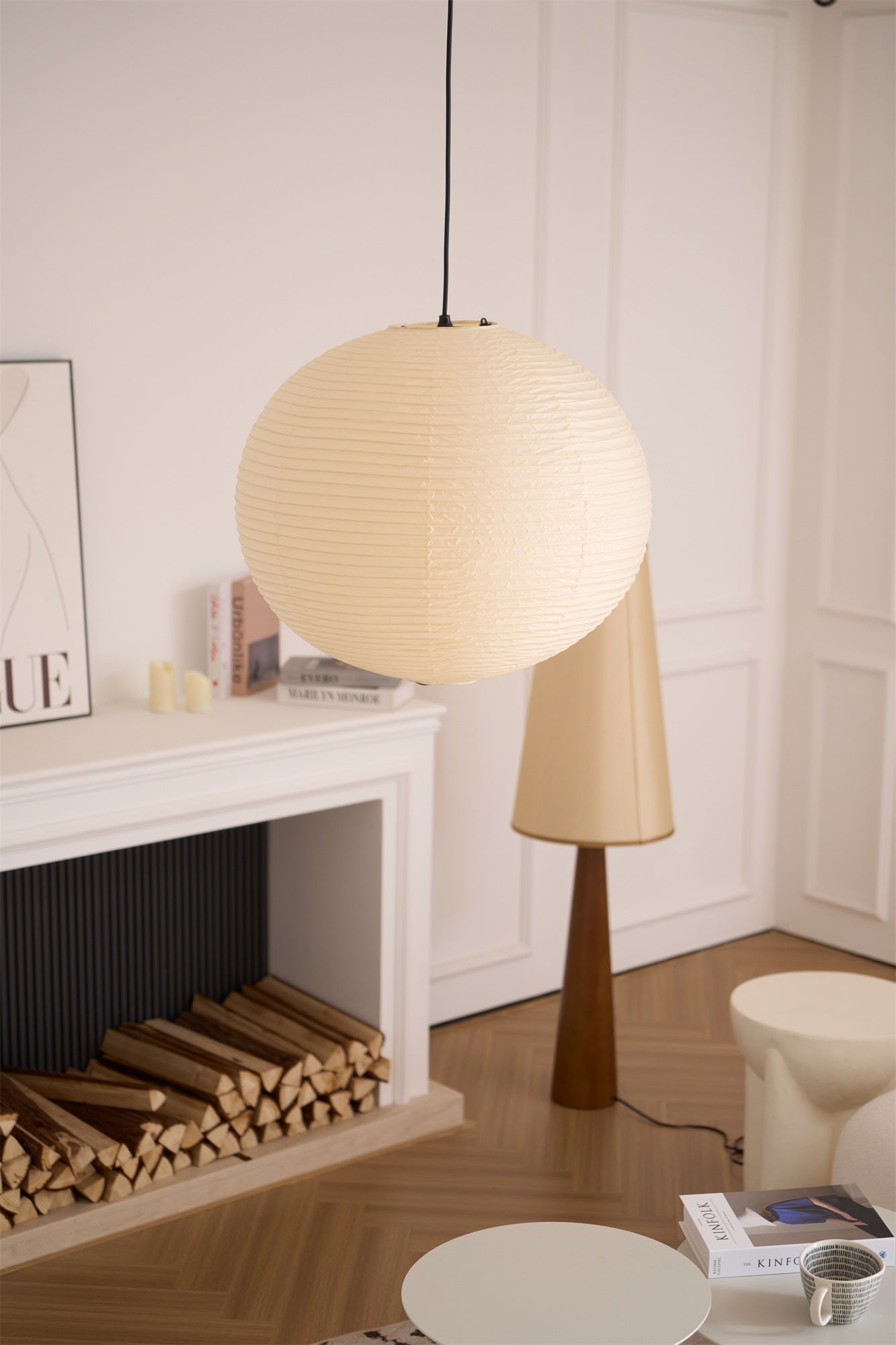 Lustra Pendant Lamp Paper for Living Room-Neutral Decor
