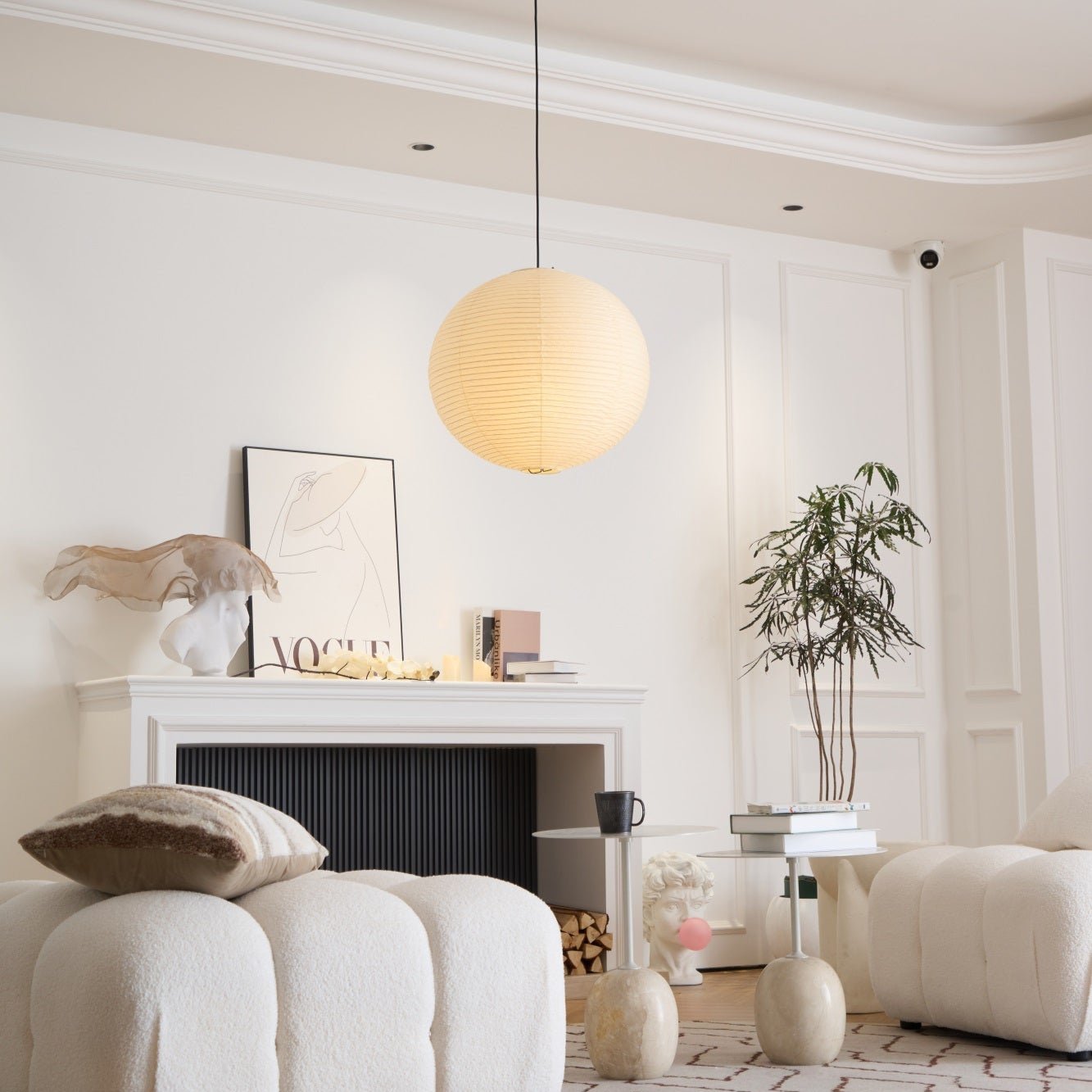 Lustra Pendant Lamp Paper for Living Room-Neutral Decor