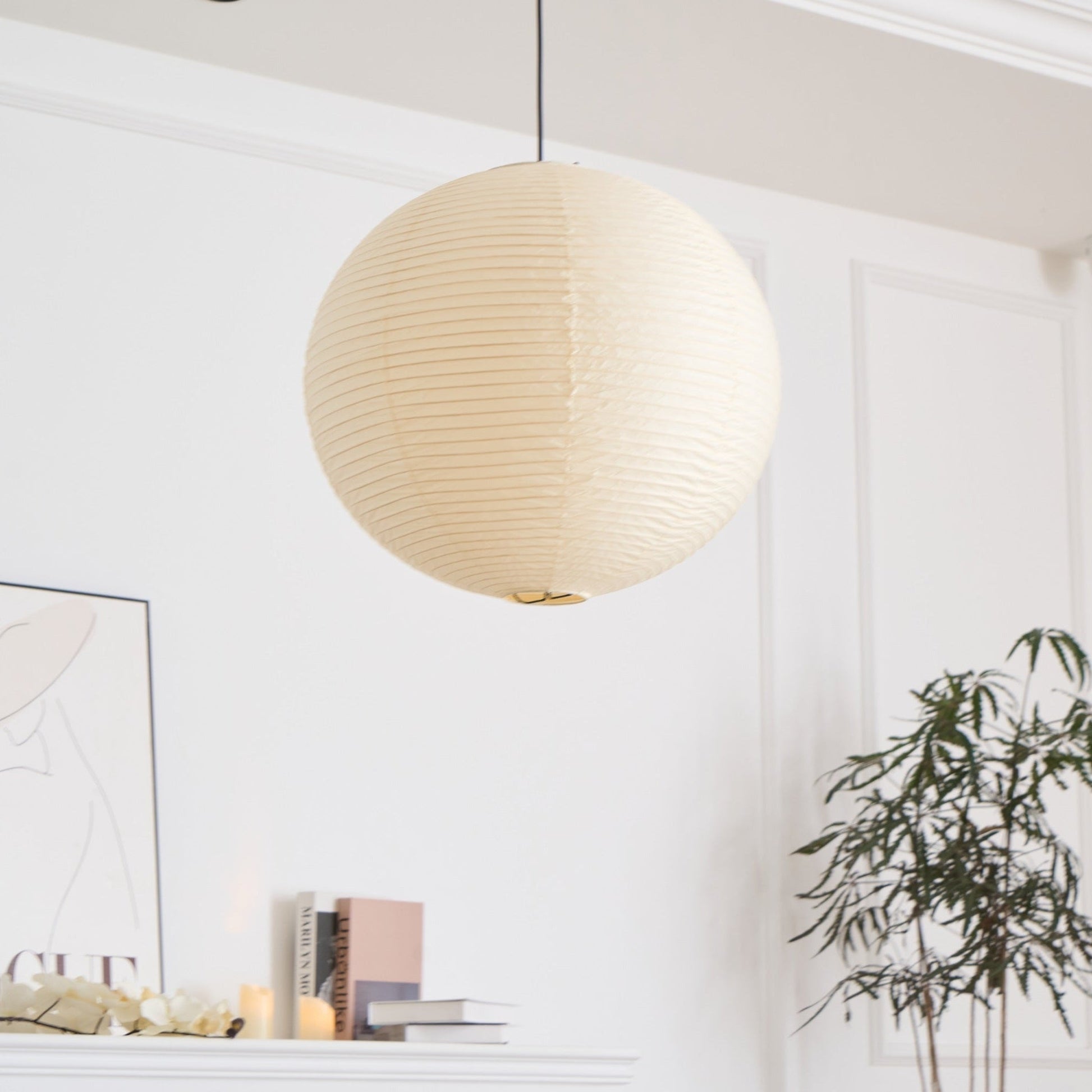 Lustra Pendant Lamp Paper for Living Room-Neutral Decor