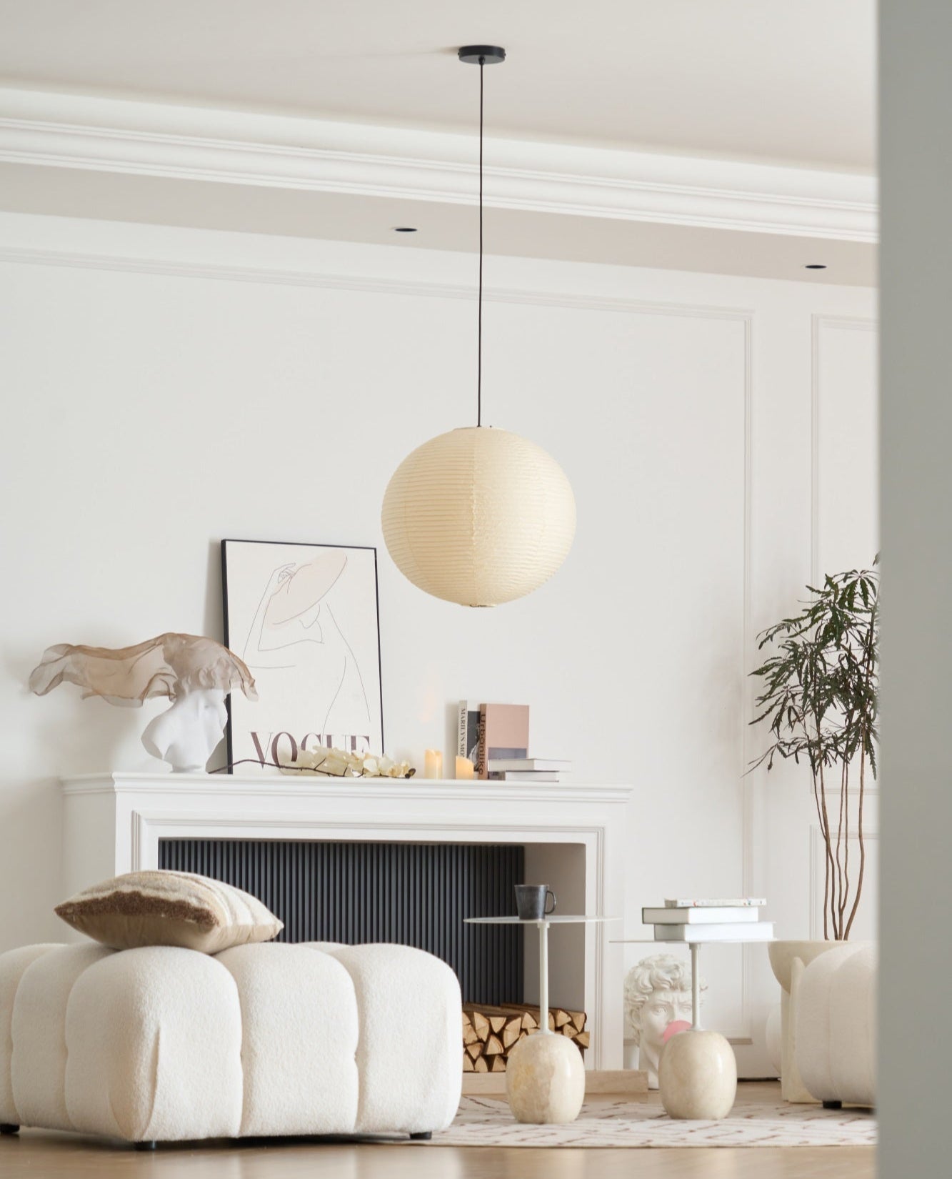 Arvexa Pendant Lamp Paper Wabi-Sabi Handmade-Neutral Decor