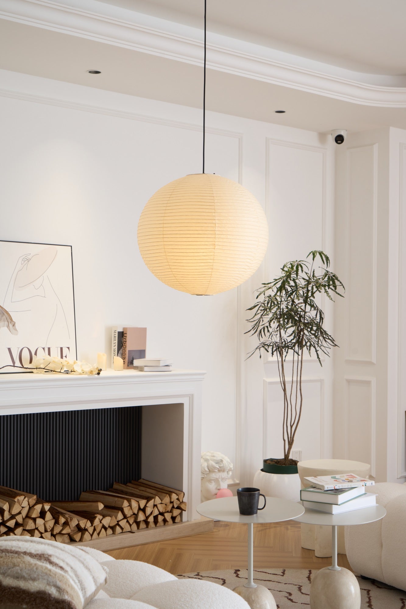 Lustra Pendant Lamp Paper for Living Room-Neutral Decor