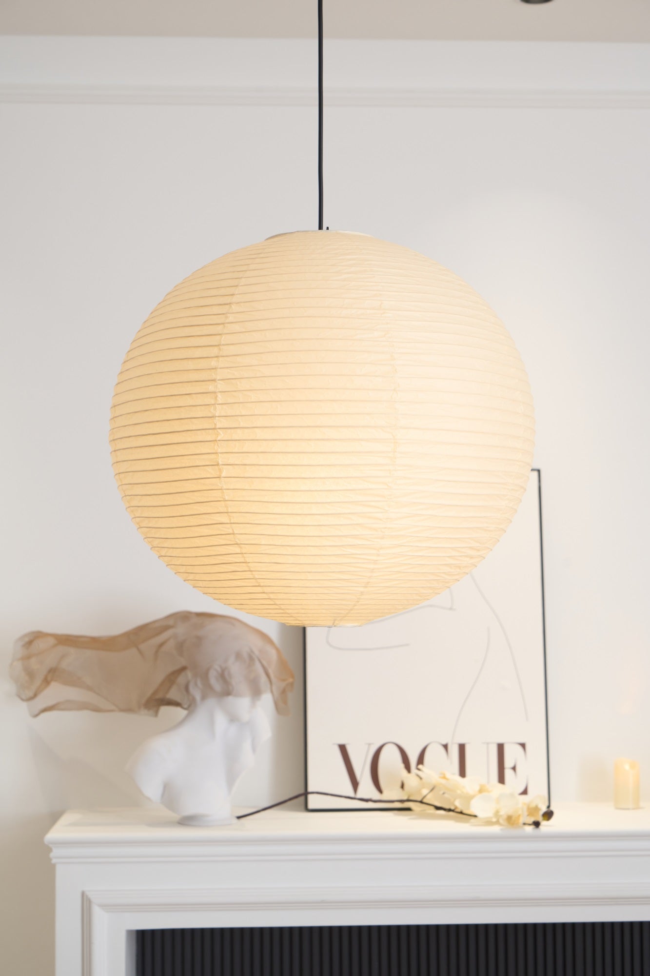 Arvexa Pendant Lamp Paper Wabi-Sabi Handmade-Neutral Decor