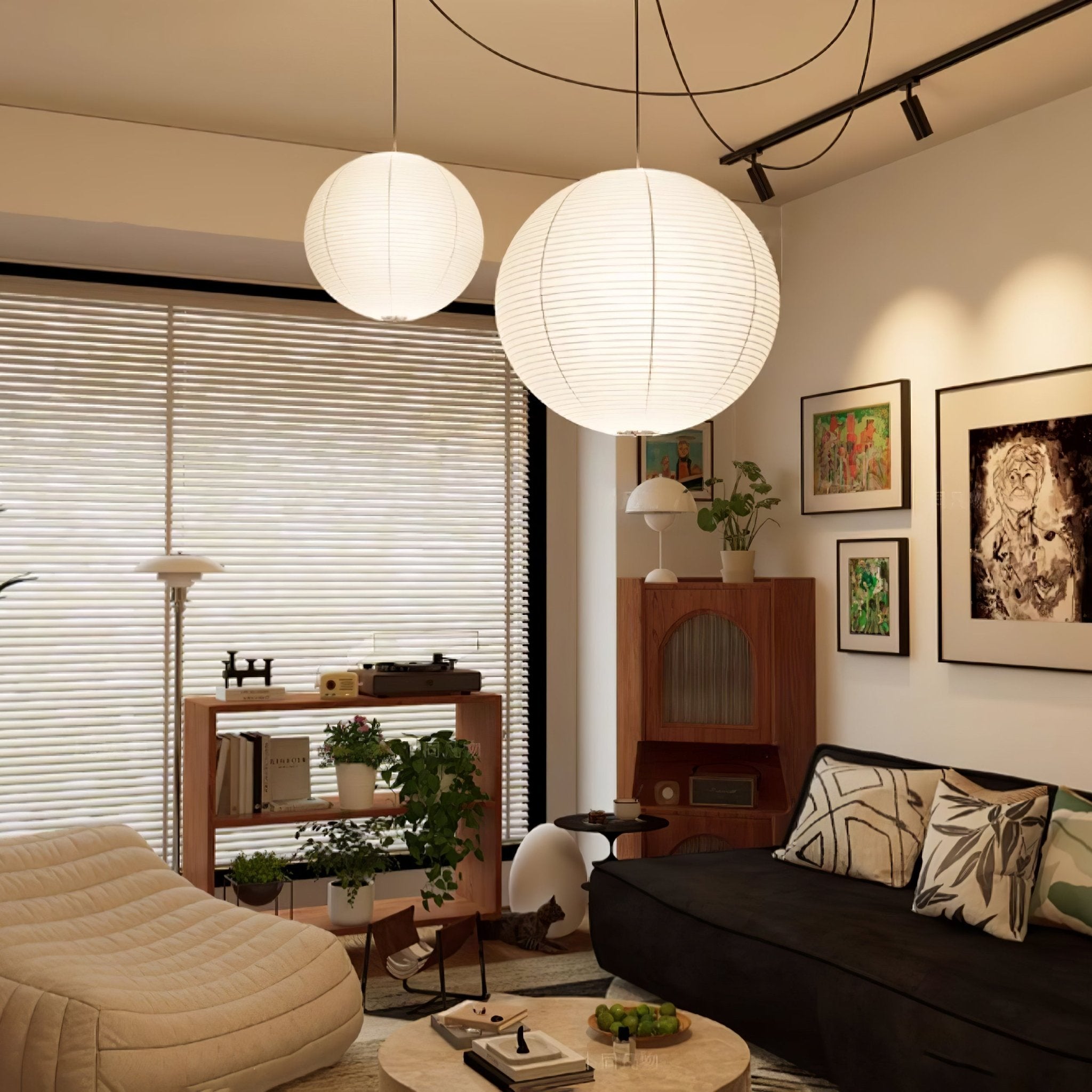 Kalemu Paper Vintage Pendant Light-Neutral Decor
