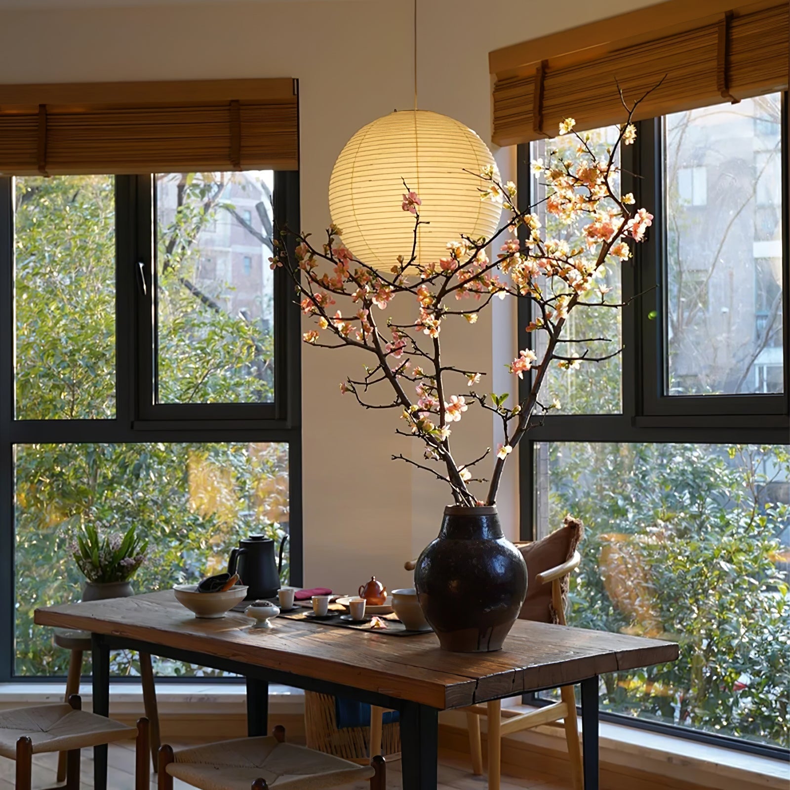 Lustra Pendant Lamp Paper for Living Room-Neutral Decor