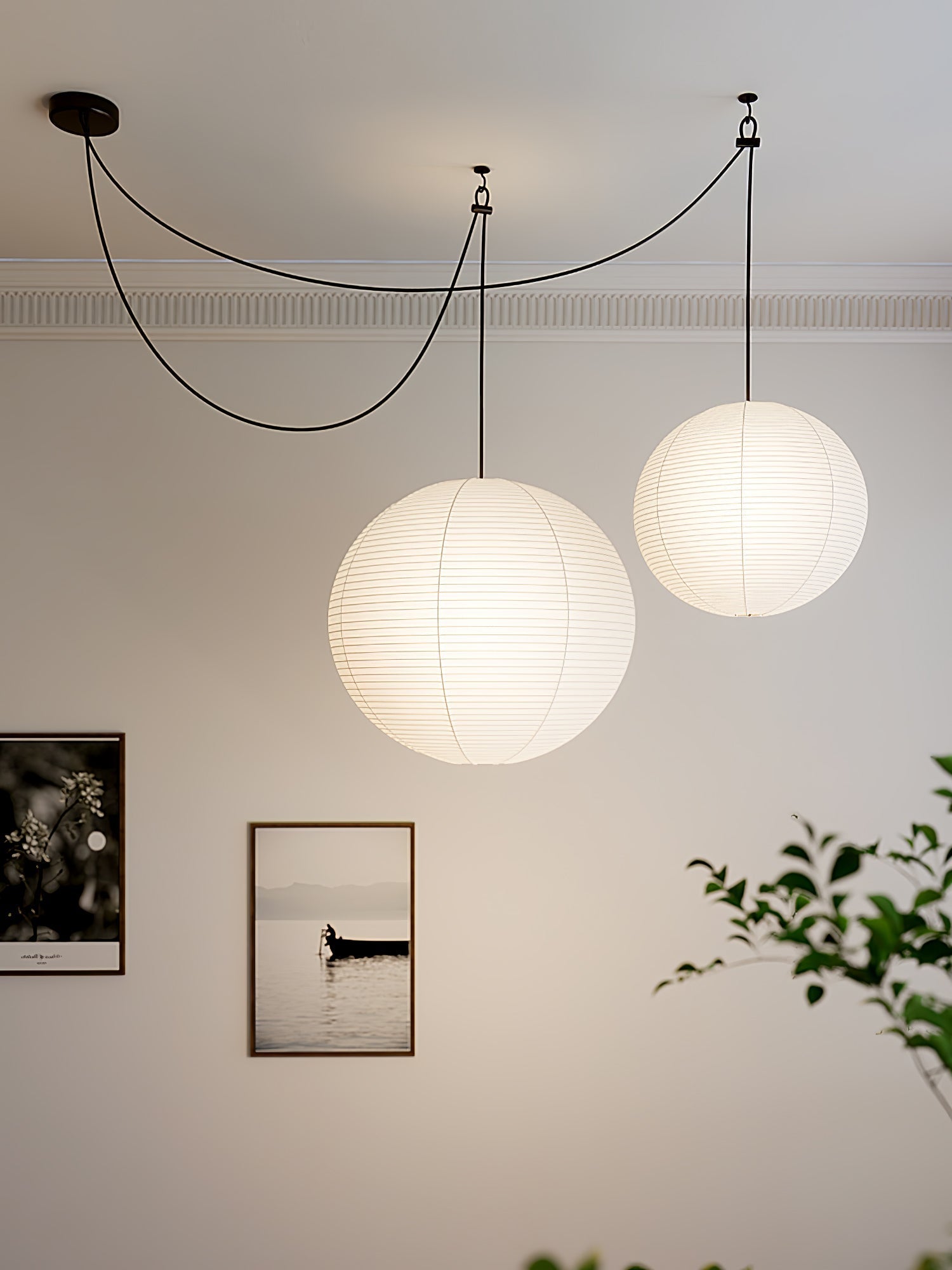 Lustra Pendant Lamp Paper for Living Room-Neutral Decor