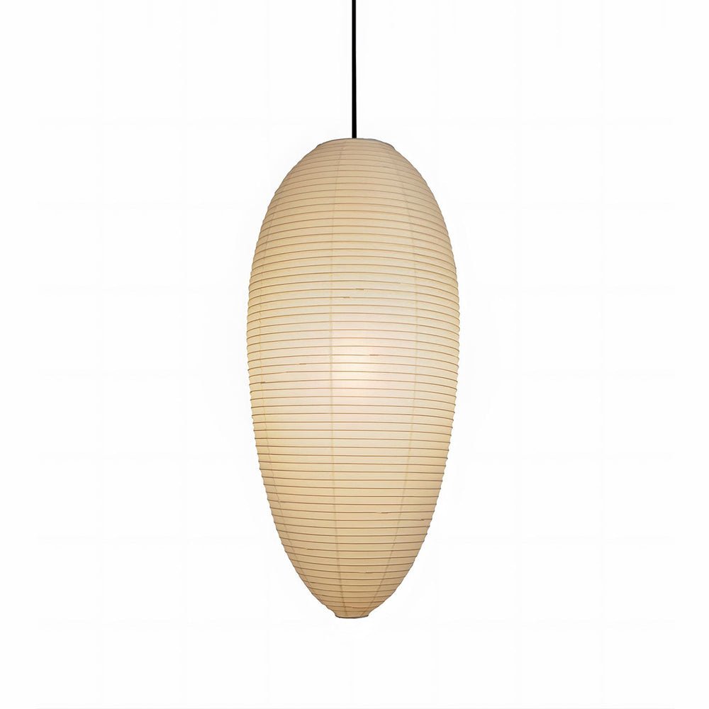 Myraean Modern Minimalist Wabi Chestnut Paper Bamboo Pendant Lamp-Neutral Decor