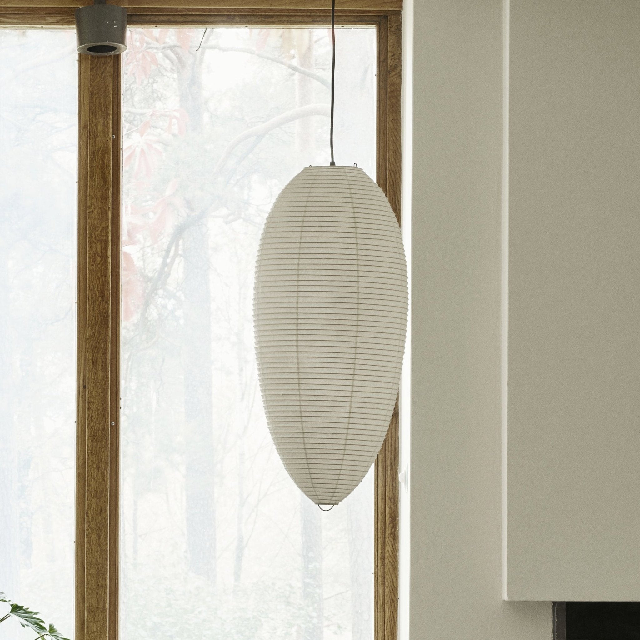 Myraean Modern Minimalist Wabi Chestnut Paper Bamboo Pendant Lamp-Neutral Decor