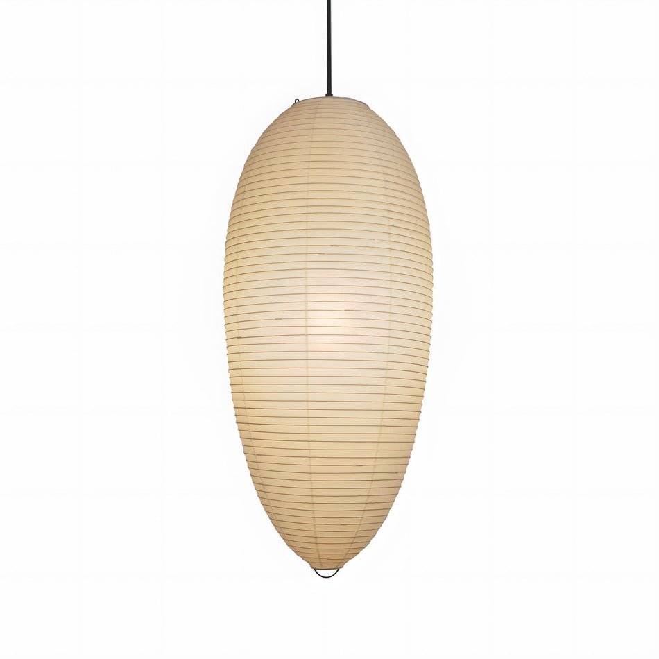 Myraean Modern Minimalist Wabi Chestnut Paper Bamboo Pendant Lamp-Neutral Decor