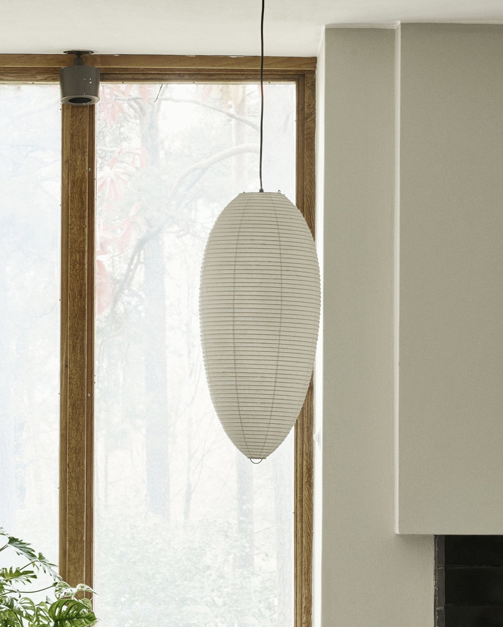 Myraean Modern Minimalist Wabi Chestnut Paper Bamboo Pendant Lamp-Neutral Decor