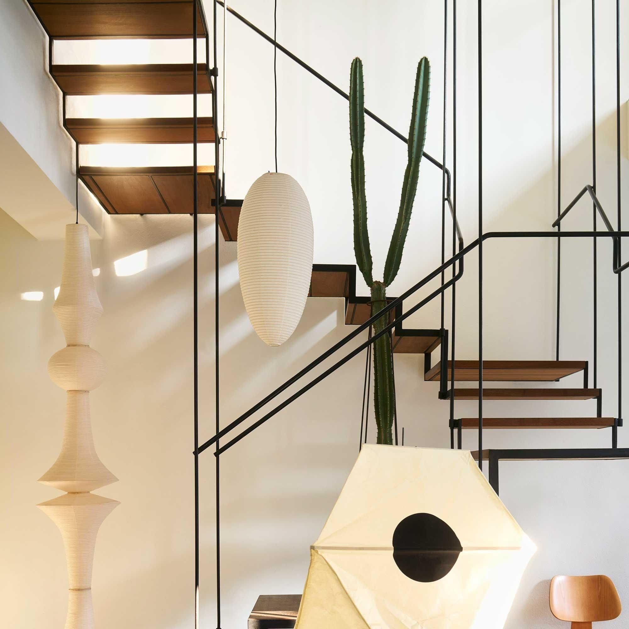 Myraean Modern Minimalist Wabi Chestnut Paper Bamboo Pendant Lamp-Neutral Decor