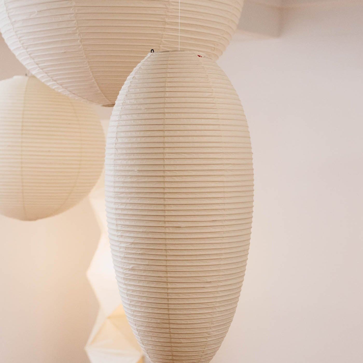 Myraean Modern Minimalist Wabi Chestnut Paper Bamboo Pendant Lamp-Neutral Decor