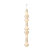 Washi Paper E Pendant Lamp shown in a minimalist living room.