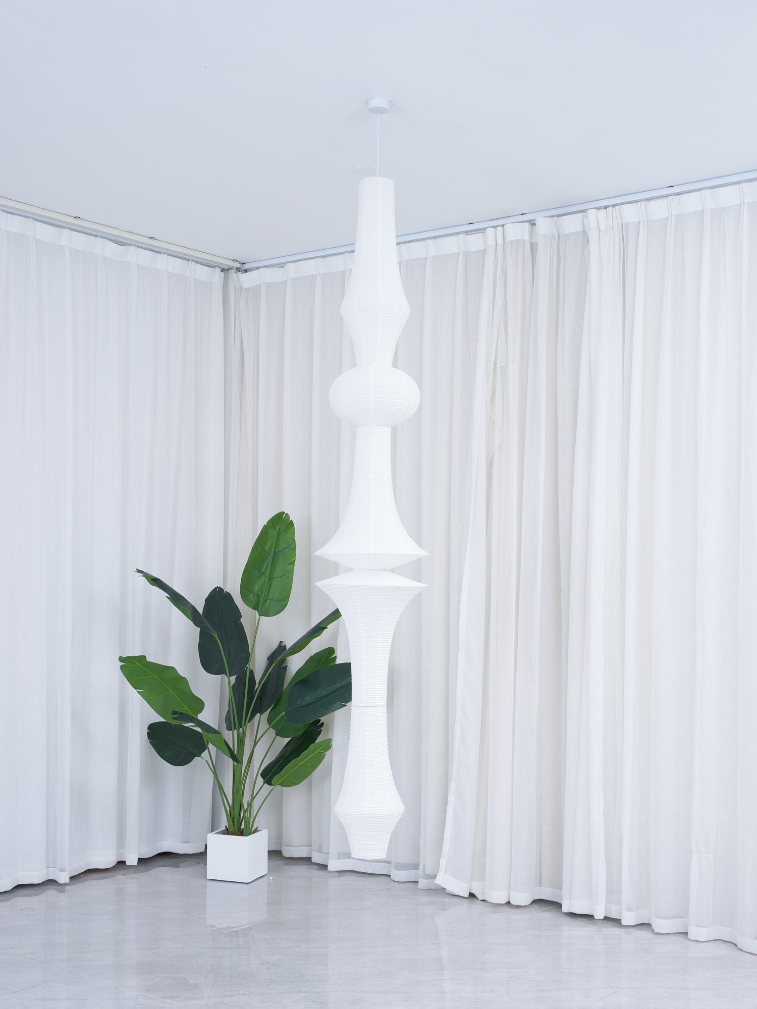 Lustra Pendant Light Washi Paper E for Living Room-Neutral Decor