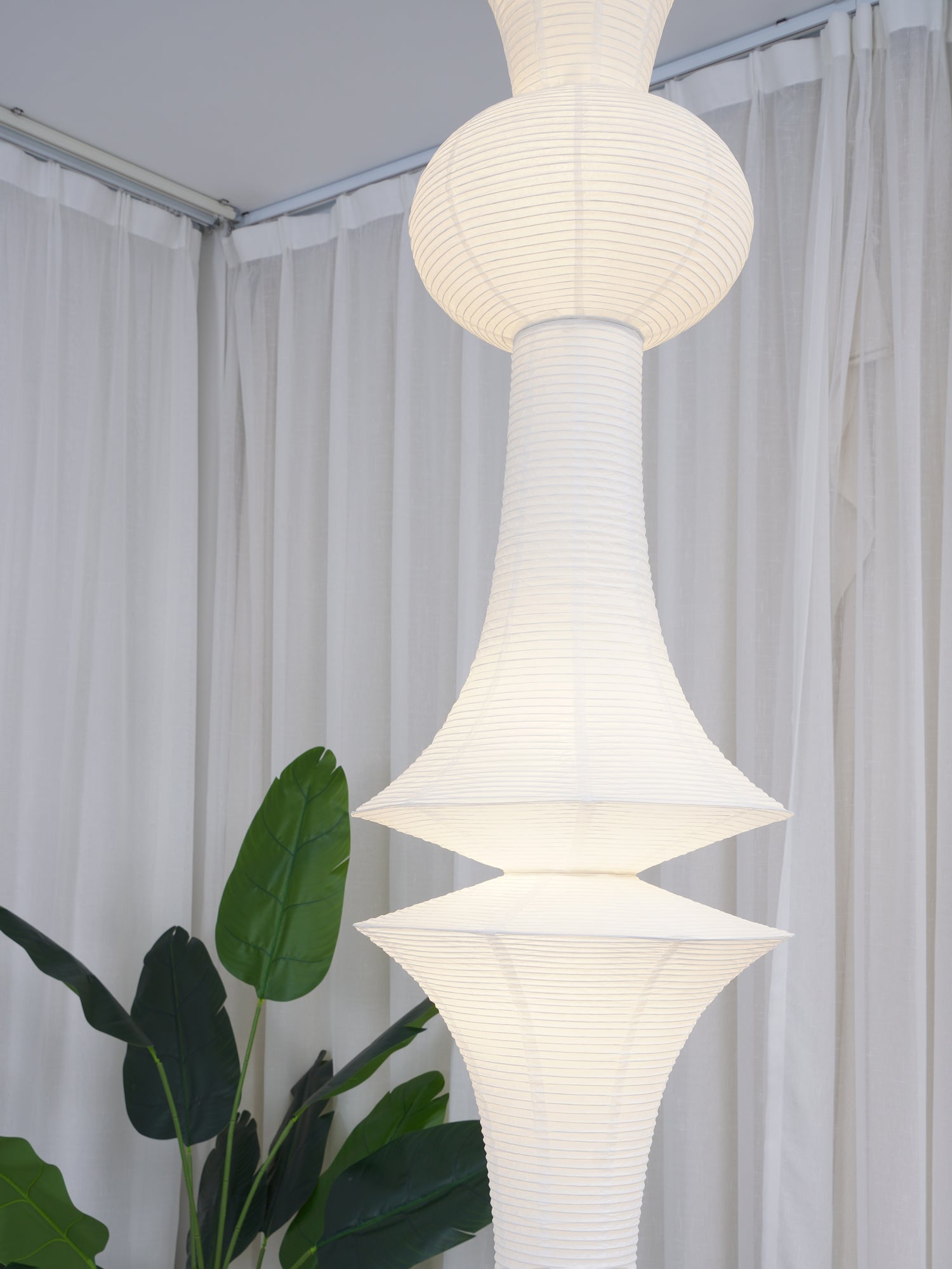 Lustra Pendant Light Washi Paper E for Living Room-Neutral Decor
