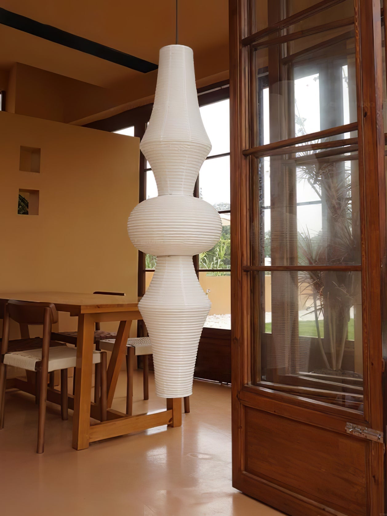 Lustra Pendant Light Washi Paper E for Living Room-Neutral Decor