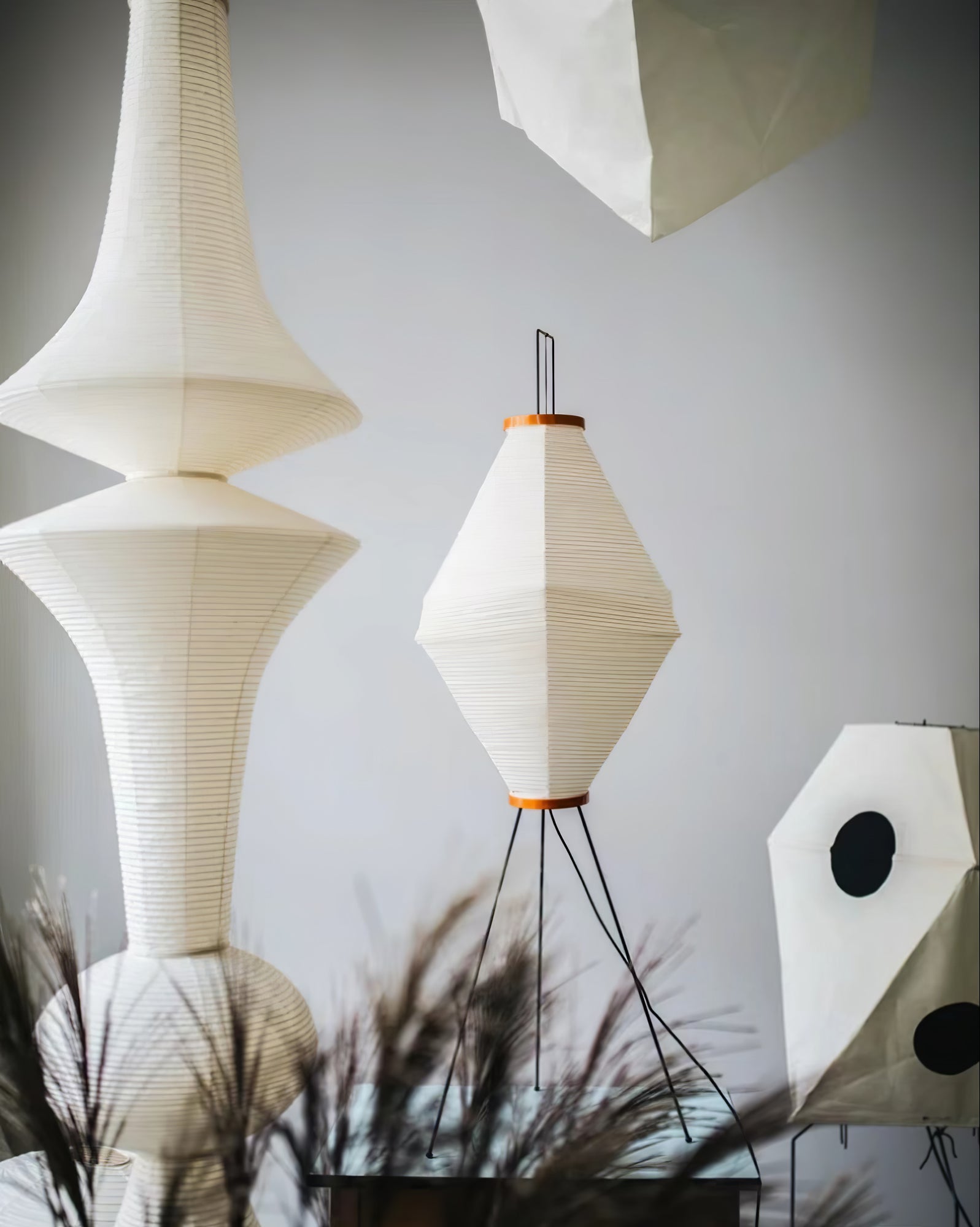 Lustra Pendant Light Washi Paper E for Living Room-Neutral Decor