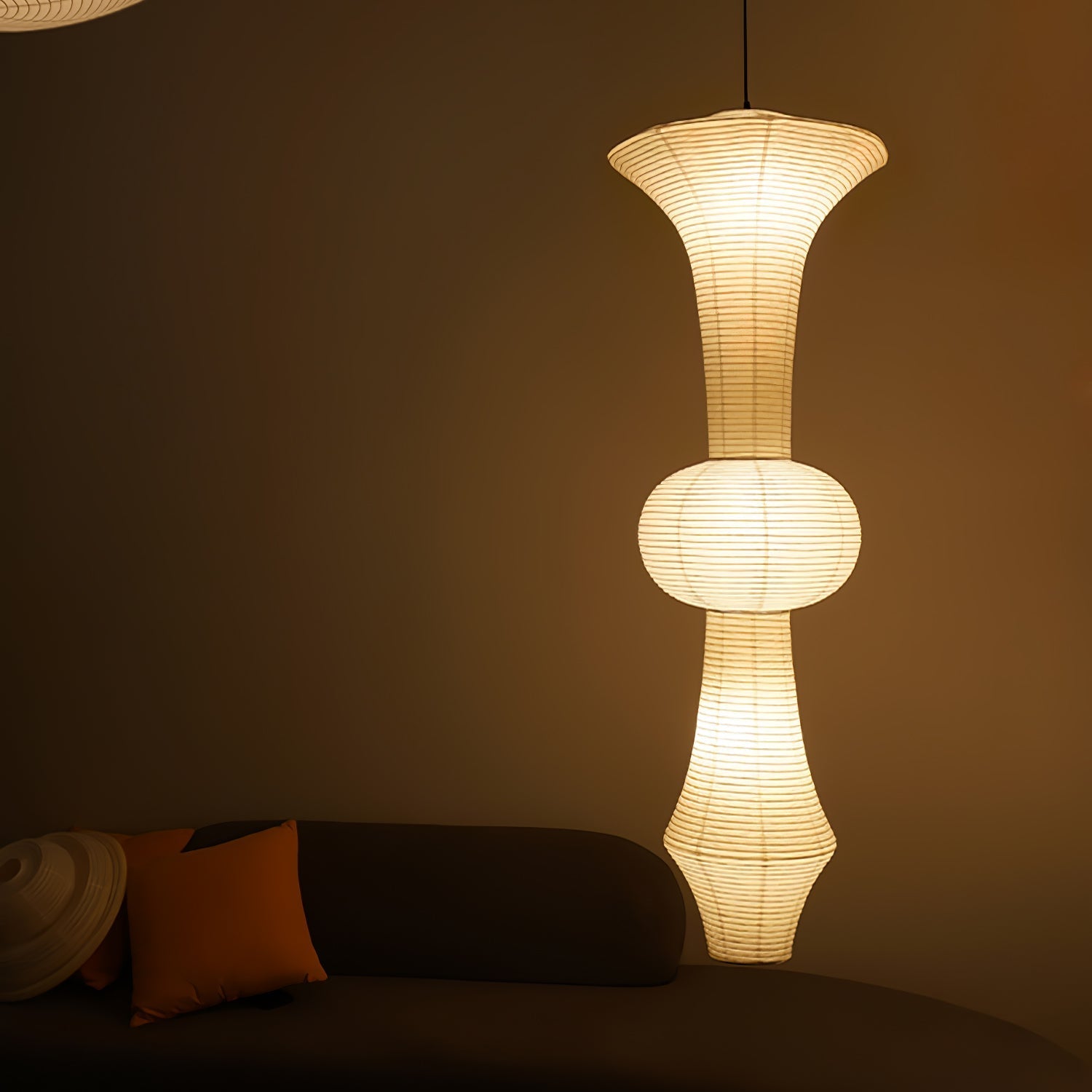Lustra Pendant Light Washi Paper E for Living Room-Neutral Decor