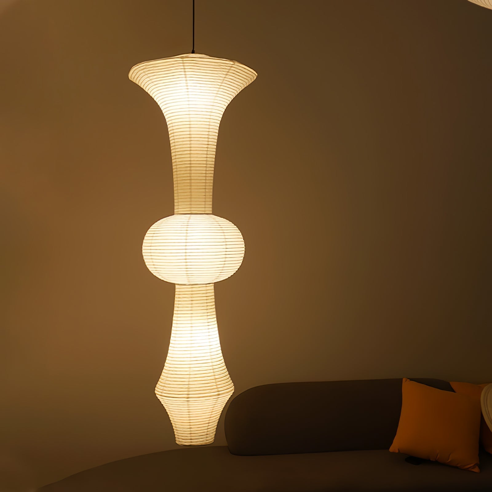 Lustra Pendant Light Washi Paper E for Living Room-Neutral Decor
