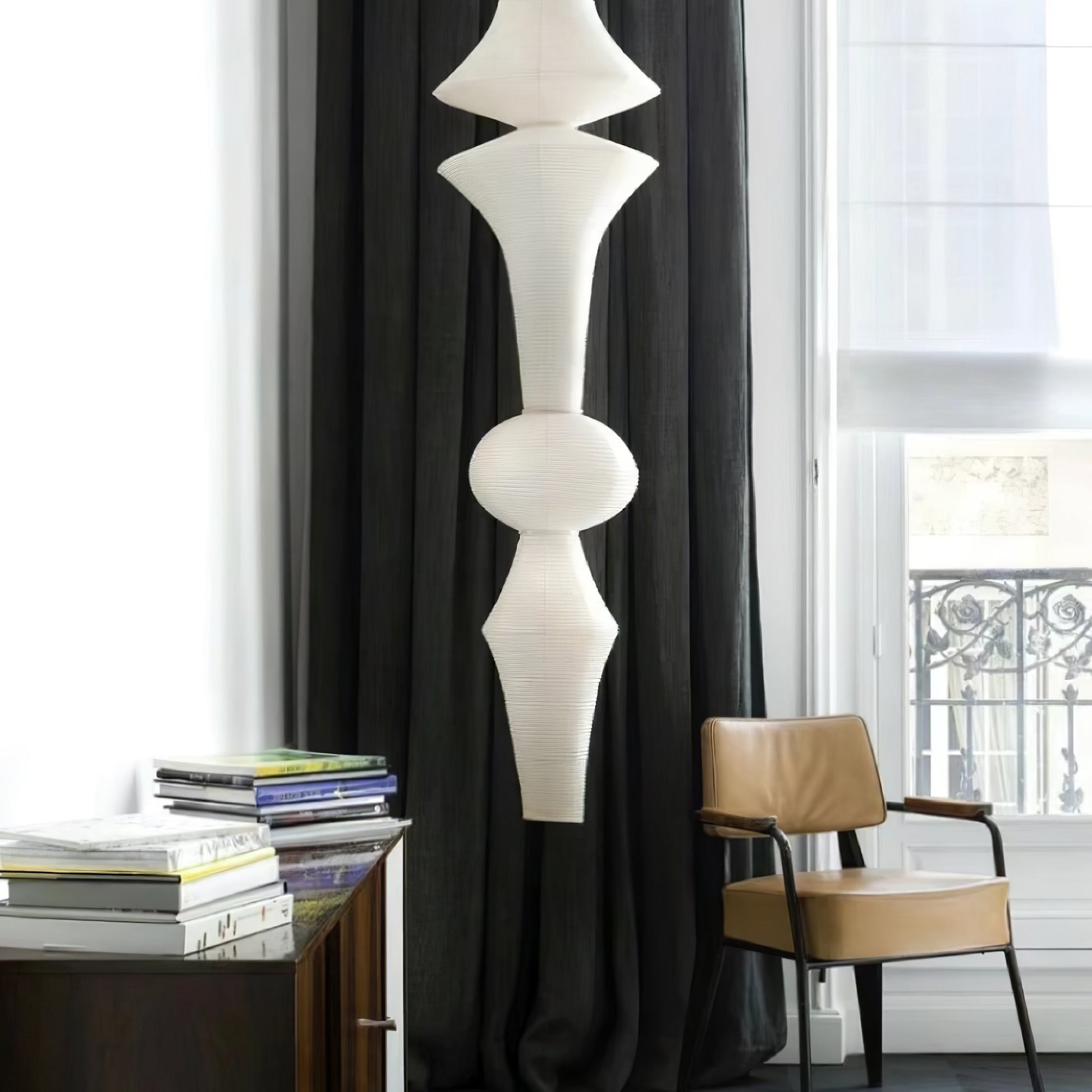 Lustra Pendant Light Washi Paper E for Living Room-Neutral Decor