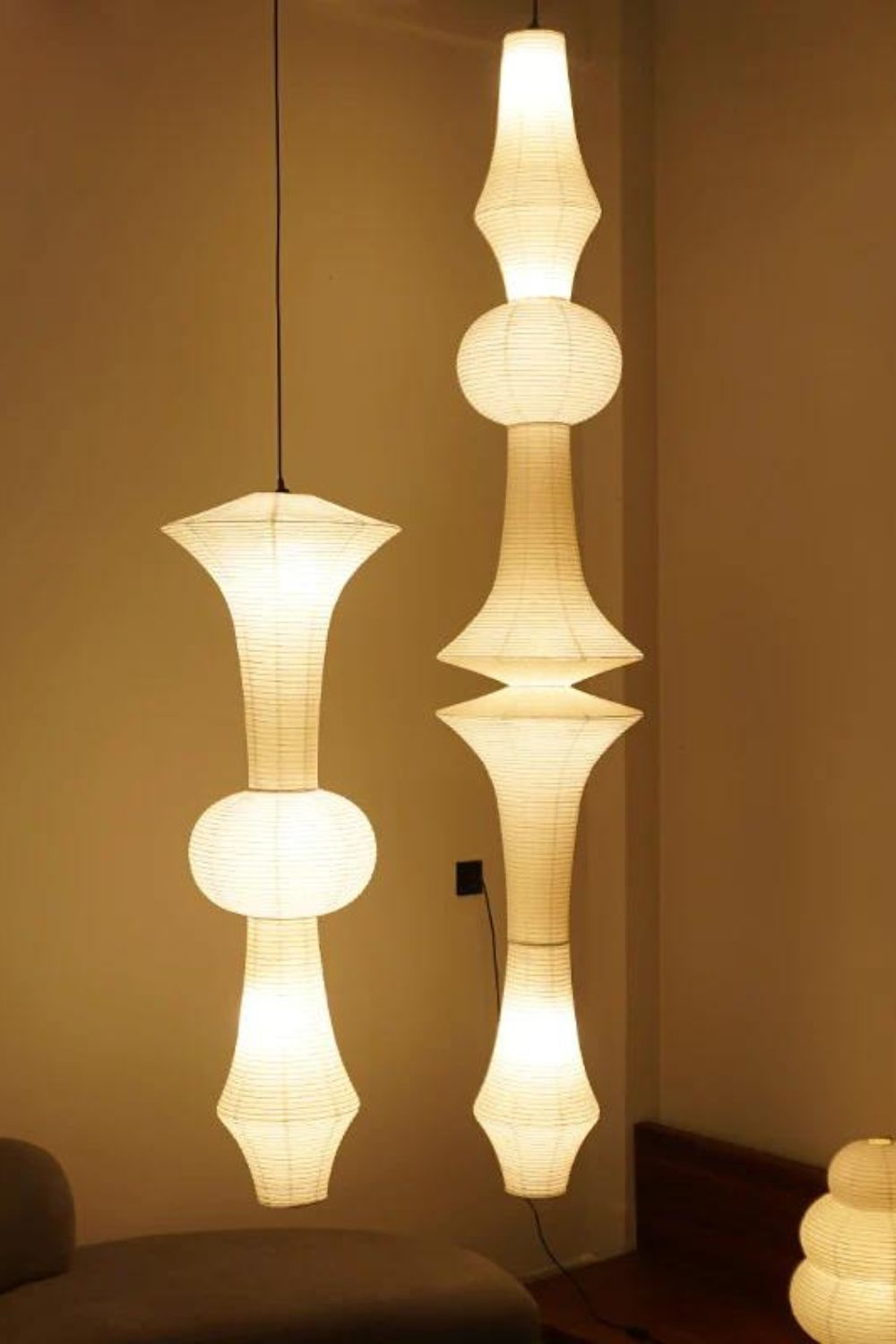 Berion Paper Artistic Pendant Light-Neutral Decor