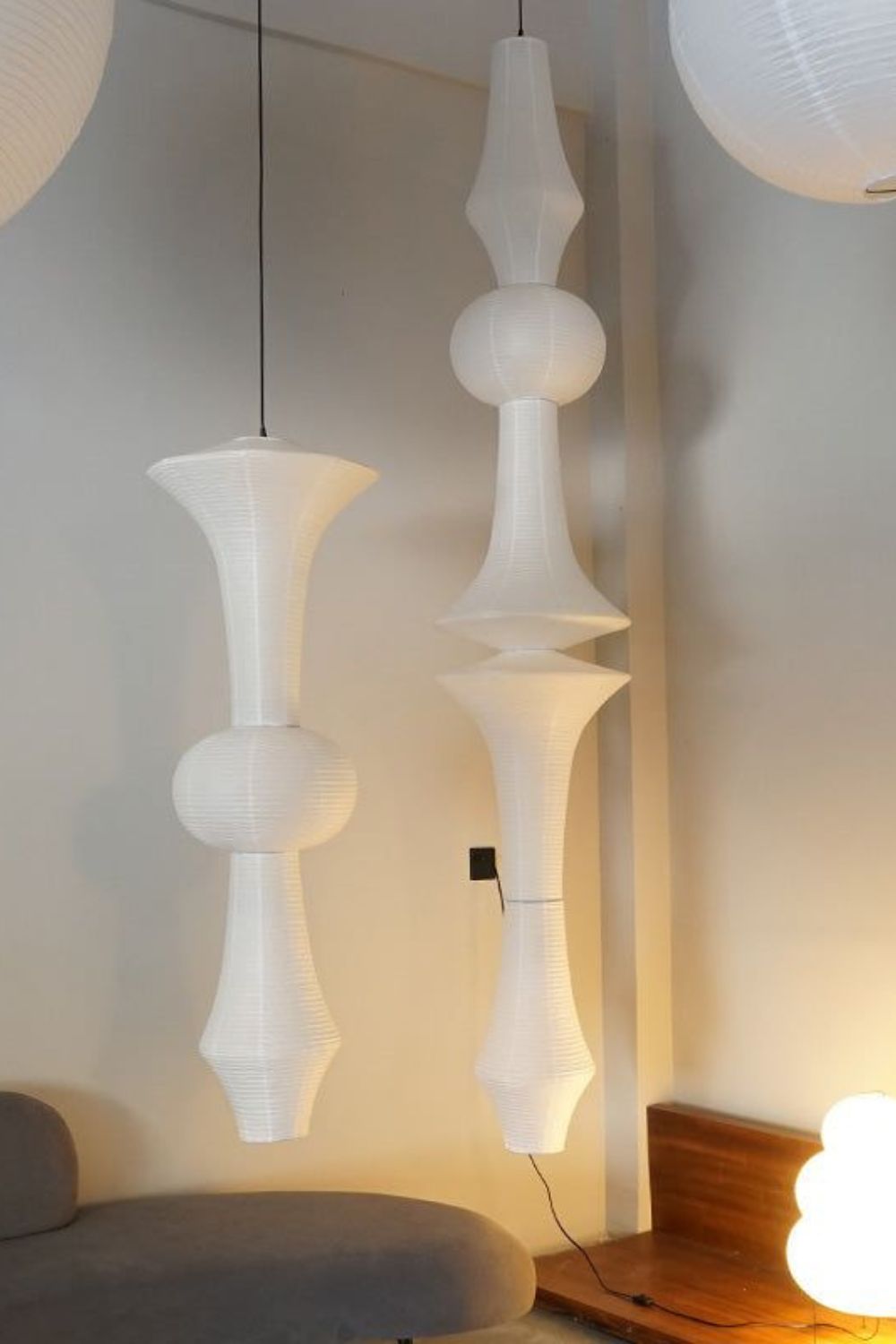 Berion Paper Artistic Pendant Light-Neutral Decor