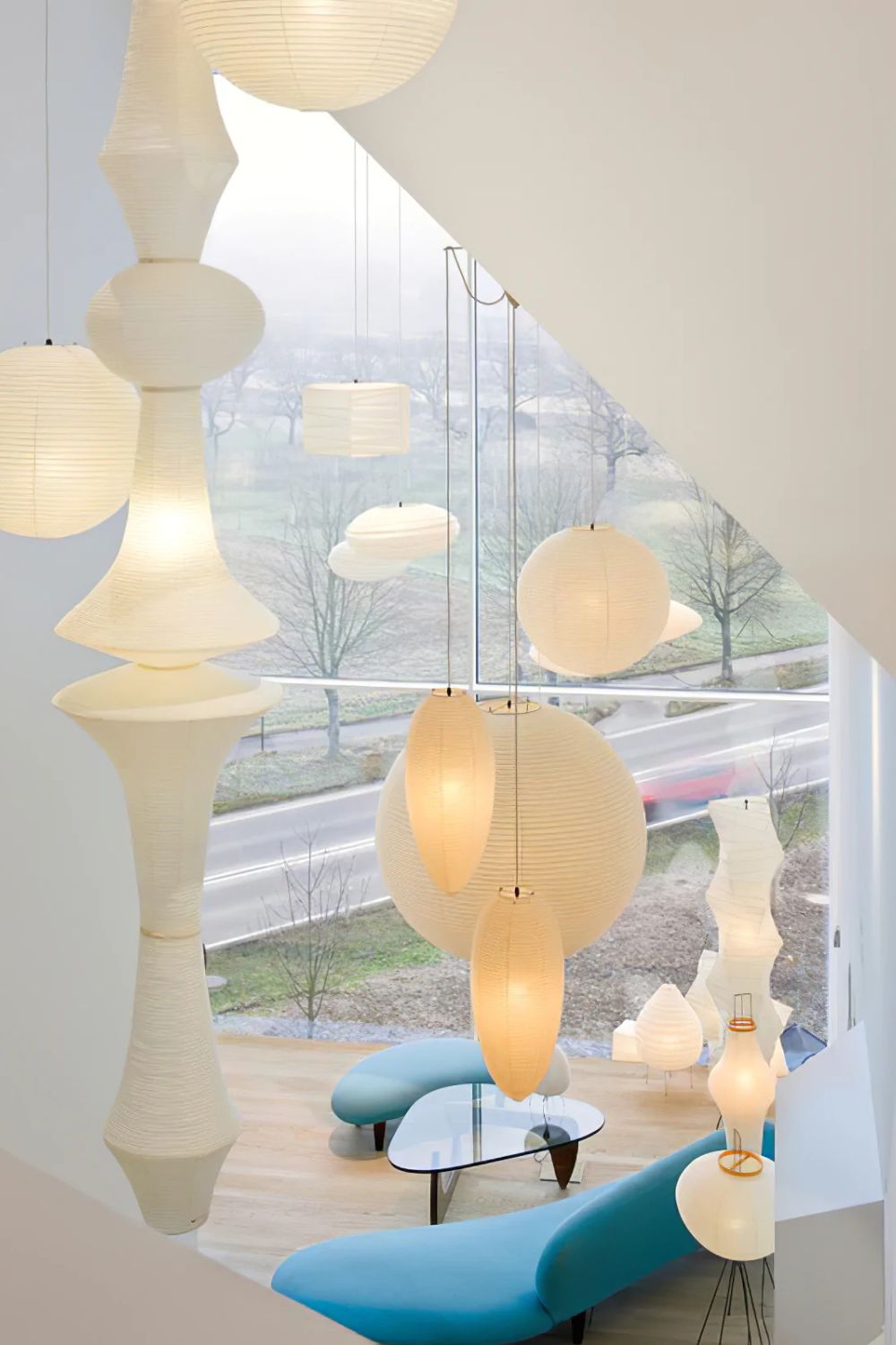 Berion Paper Artistic Pendant Light-Neutral Decor