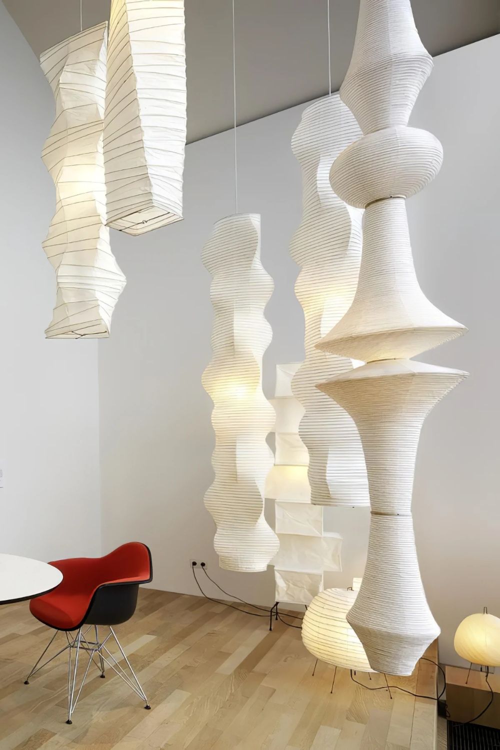 Berion Paper Artistic Pendant Light-Neutral Decor