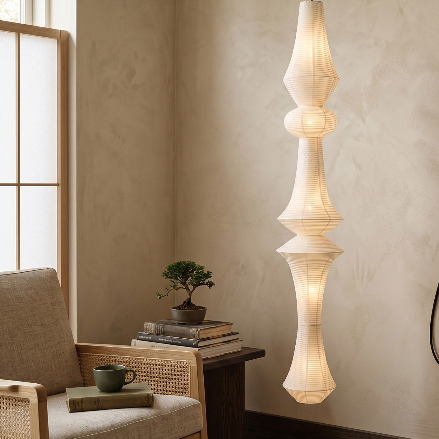 The D 31cm x H 140cm size variant of the pendant light.