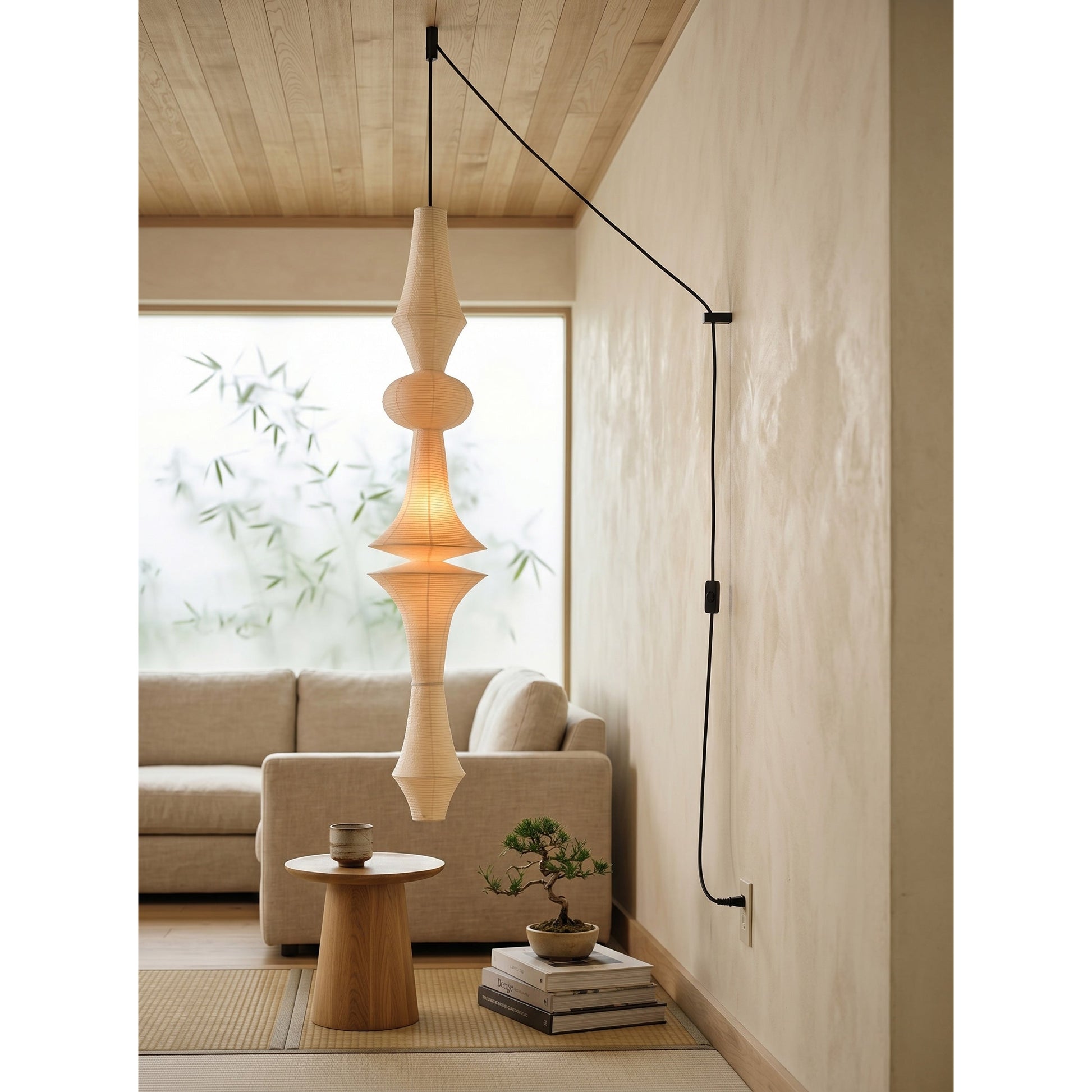 The D 42cm x H 220cm size variant of the pendant light.