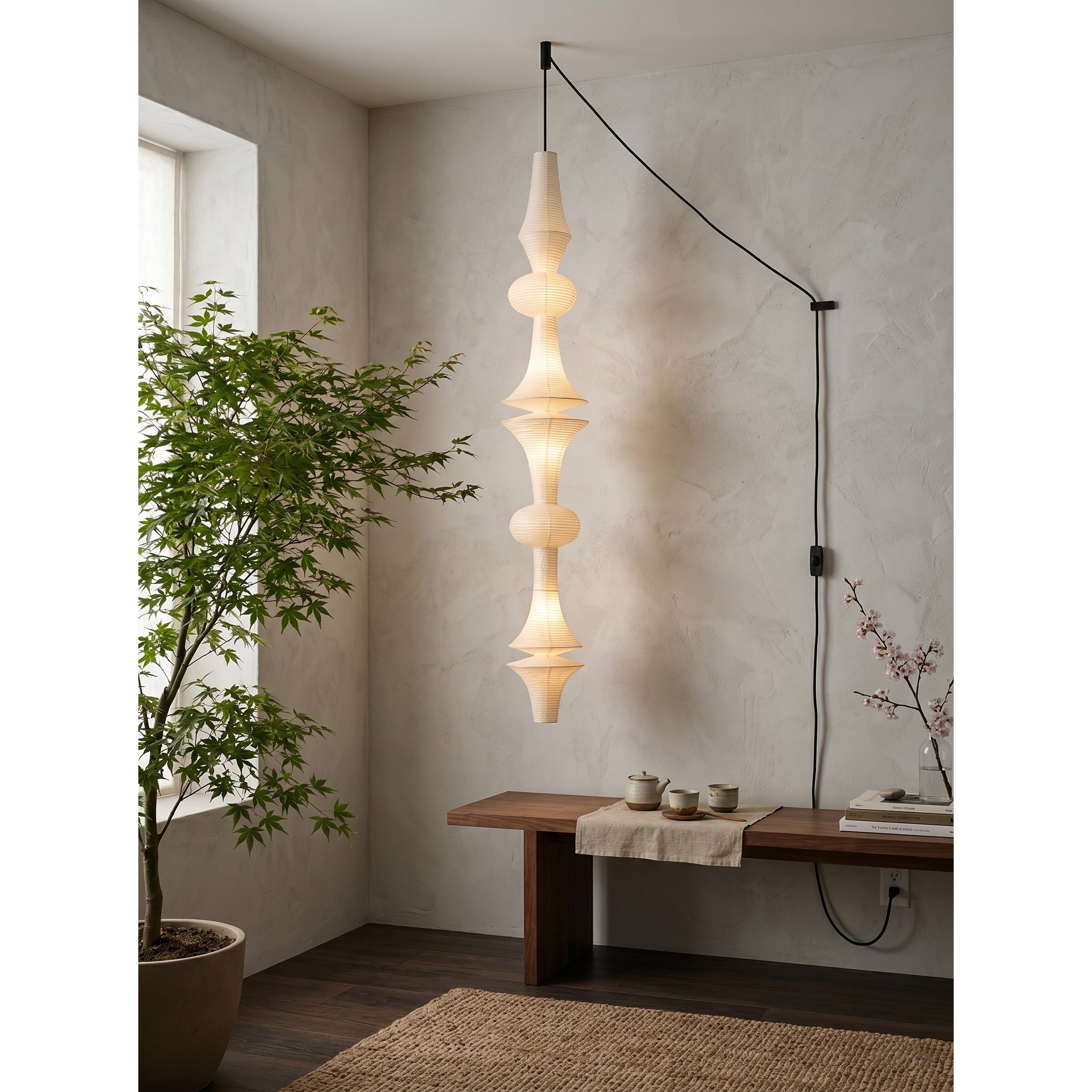 The D 42cm x H 340cm size variant of the pendant light.