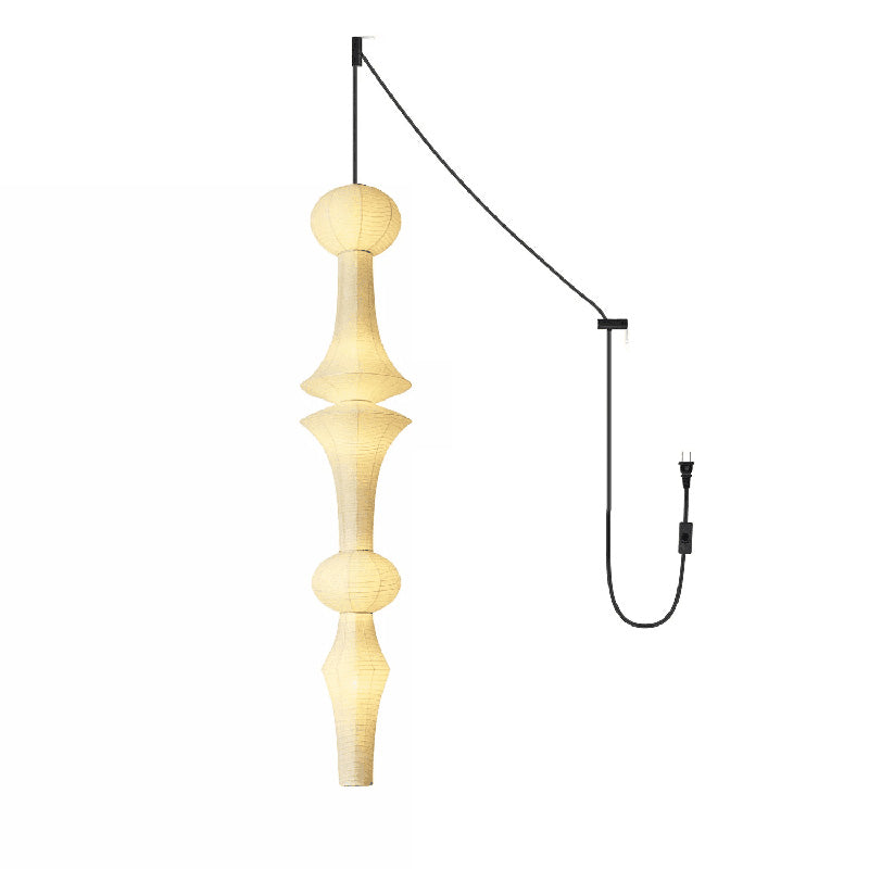 Top-down view of the Washi Paper Pendant Light.