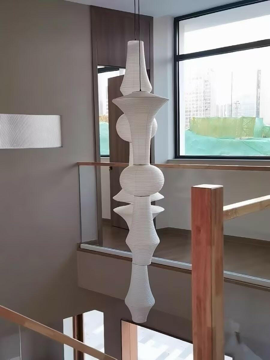 Berion Paper Artistic Pendant Light-Neutral Decor