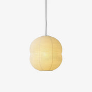 Olive Minimalist Rice Paper Pendant Light-Neutral Decor