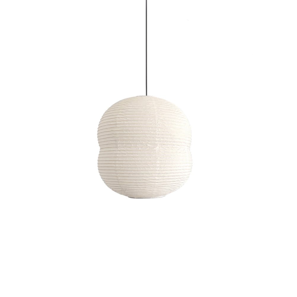 Olive Minimalist Rice Paper Pendant Light-Neutral Decor