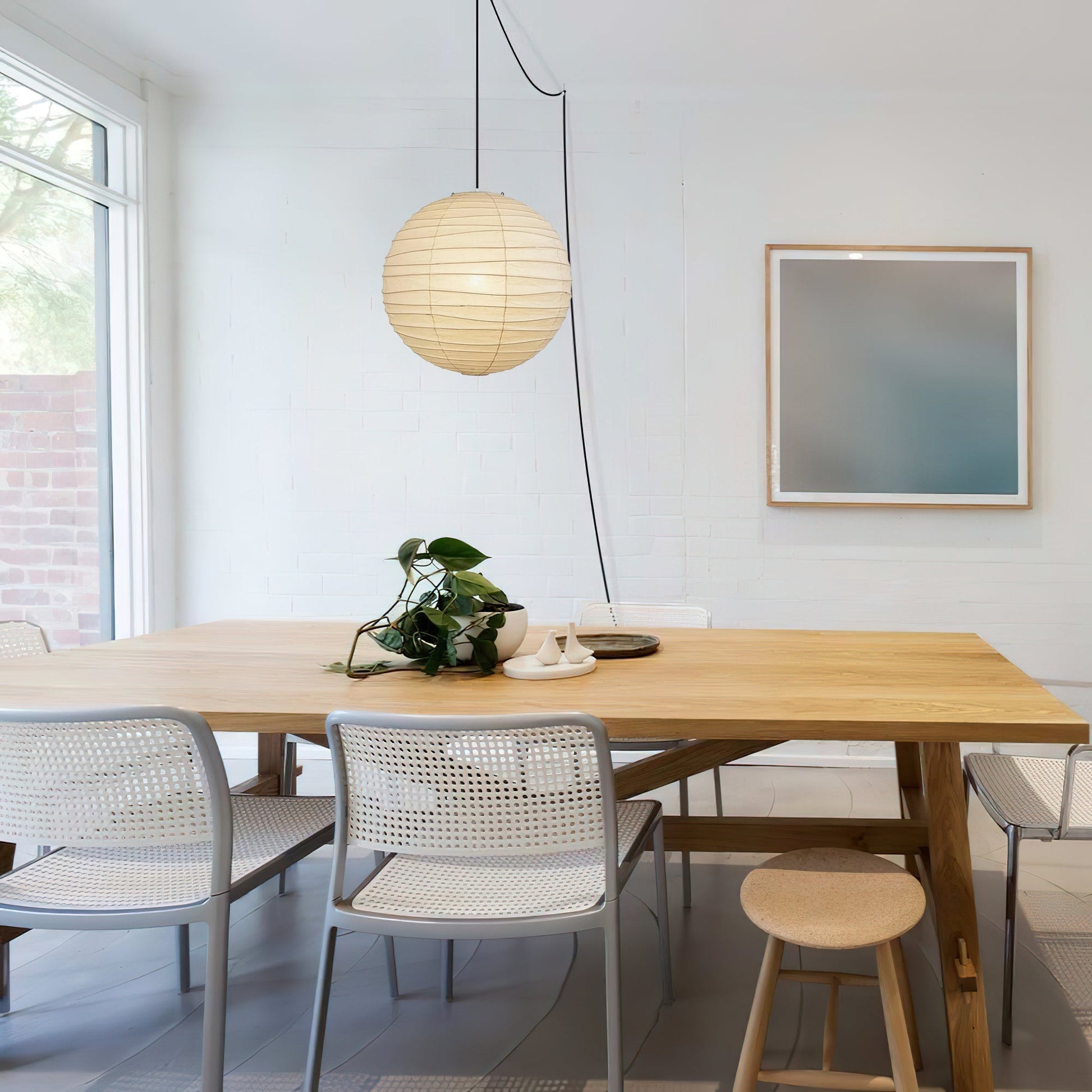 Nolden Paper Pendant Lamp-Neutral Decor